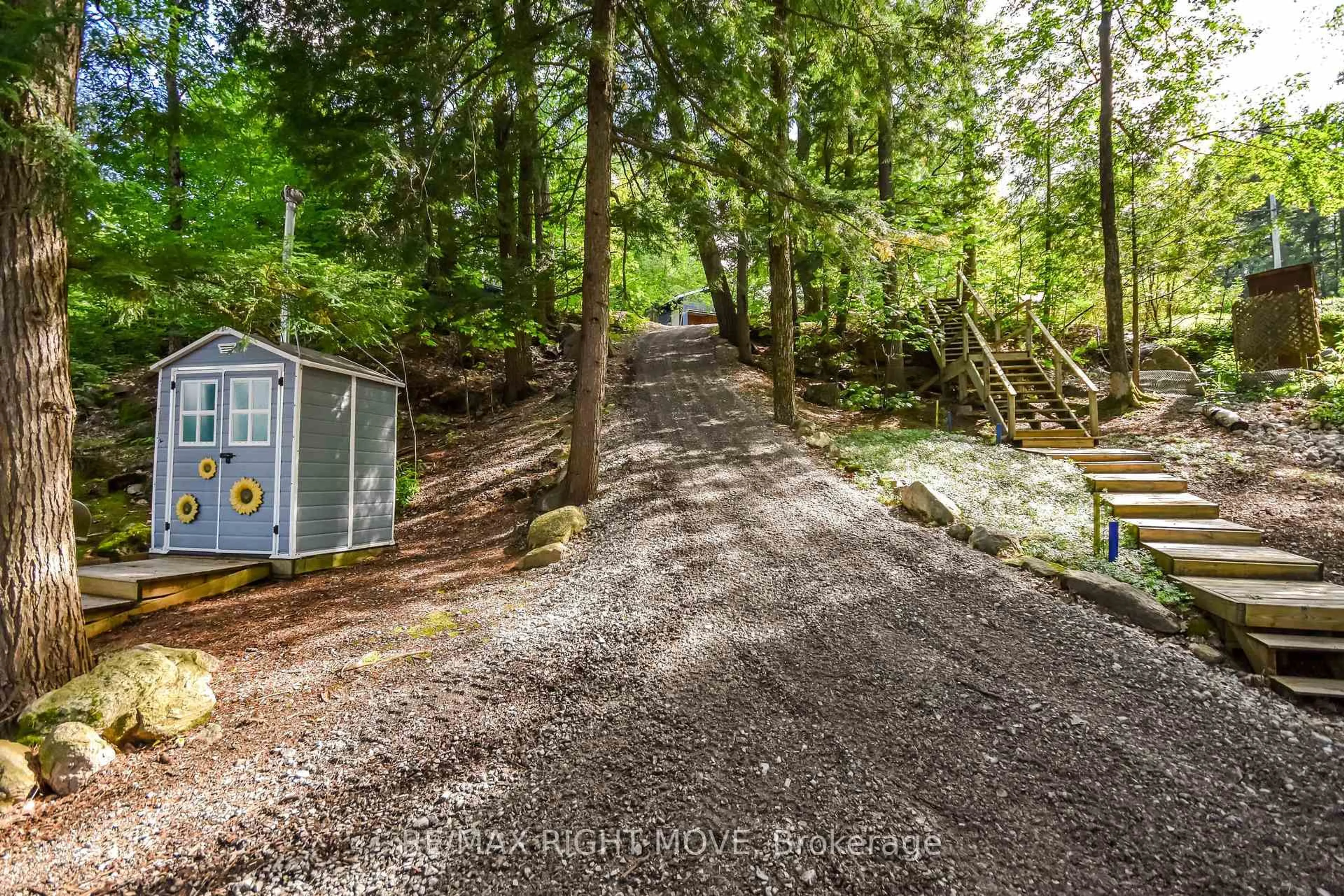 A pic from outside/outdoor area/front of a property/back of a property/a pic from drone, forest/trees view for 1643 Baldy Lane, Severn Ontario P0E 1N0