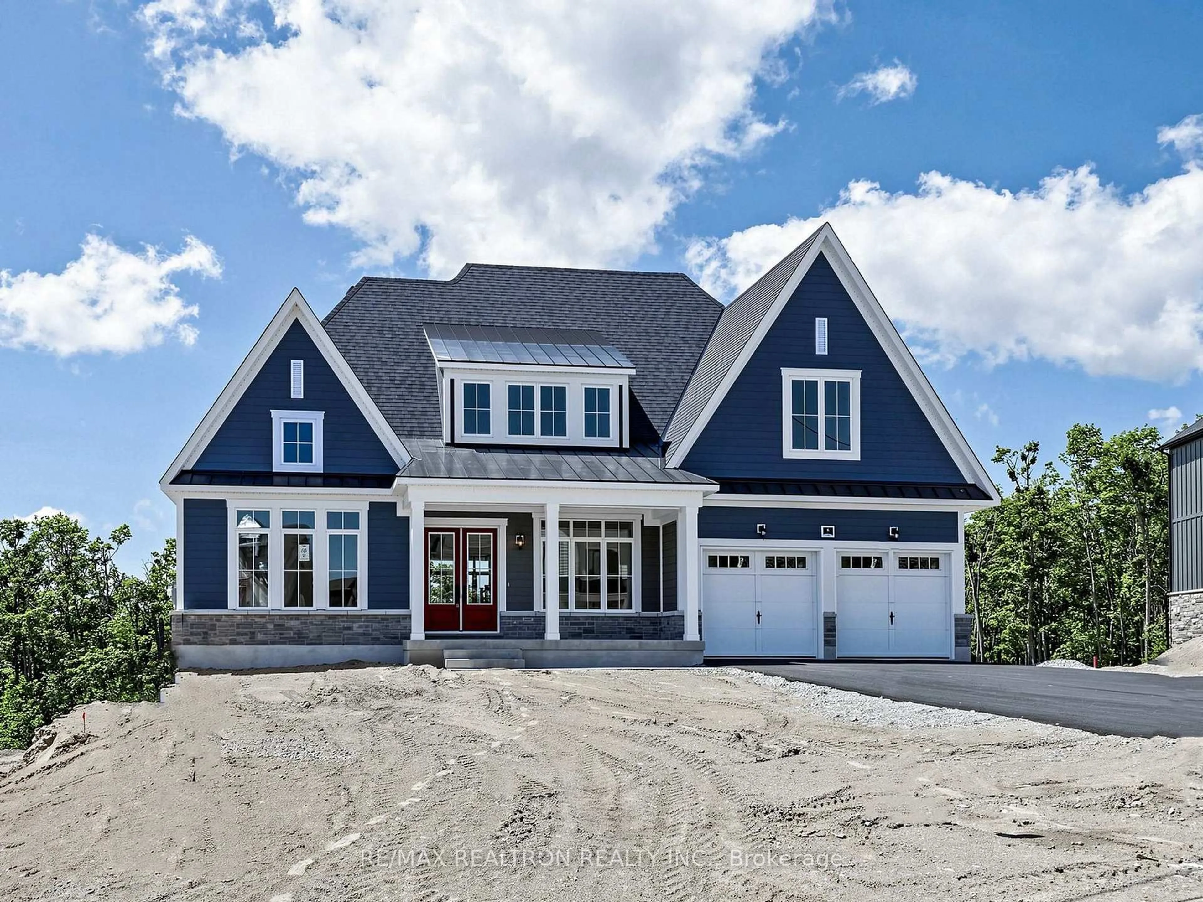Home with brick exterior material, street for 76 Eagles Rest Estates Dr, Oro-Medonte Ontario L0L 2L0
