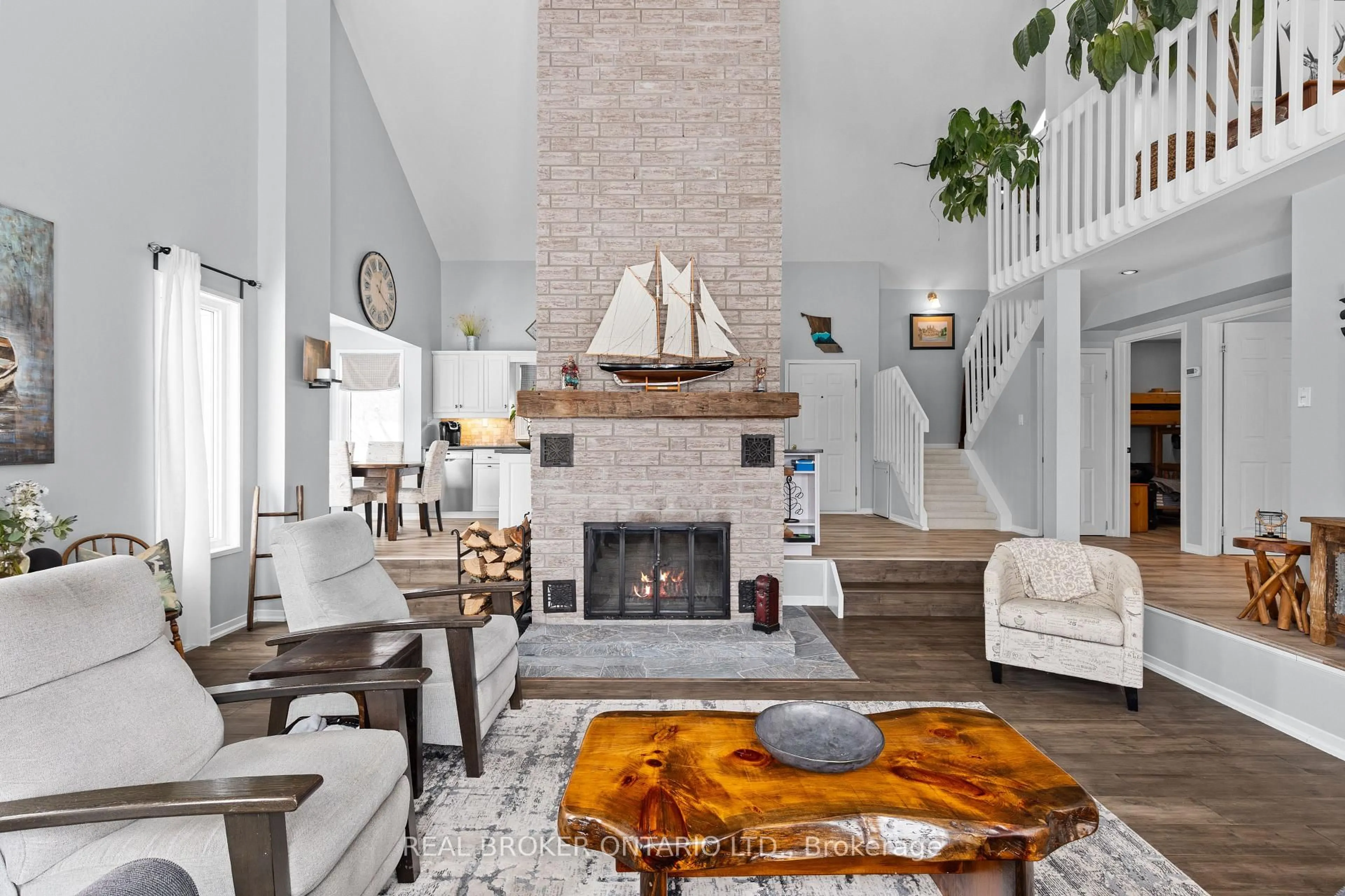 Living room with furniture, unknown for 2043 Beman Point Lane, Severn Ontario L0K 1E0