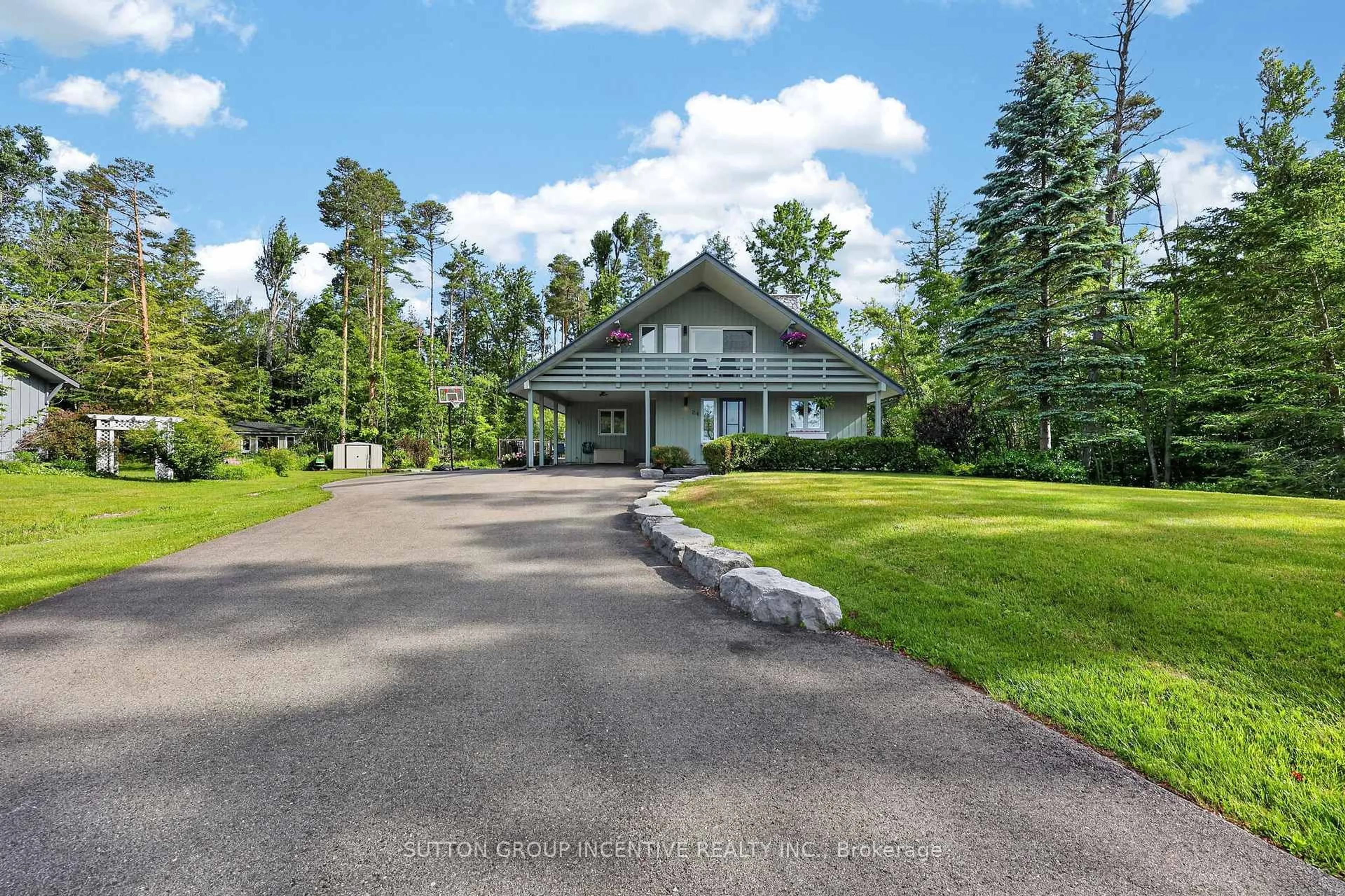 A pic from outside/outdoor area/front of a property/back of a property/a pic from drone, unknown for 24 Brambel Rd, Oro-Medonte Ontario L0L 2L0