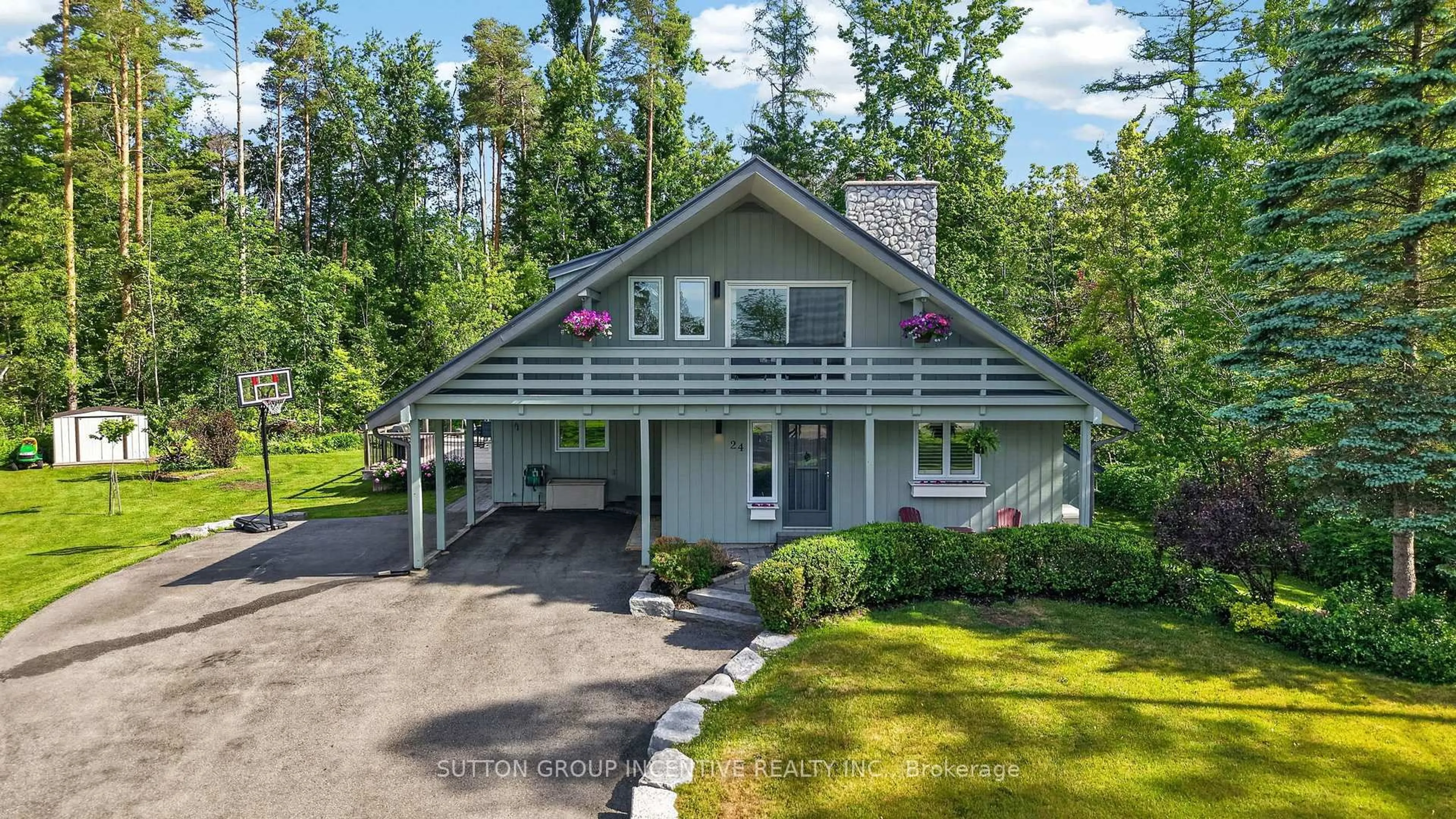 A pic from outside/outdoor area/front of a property/back of a property/a pic from drone, unknown for 24 Brambel Rd, Oro-Medonte Ontario L0L 2L0