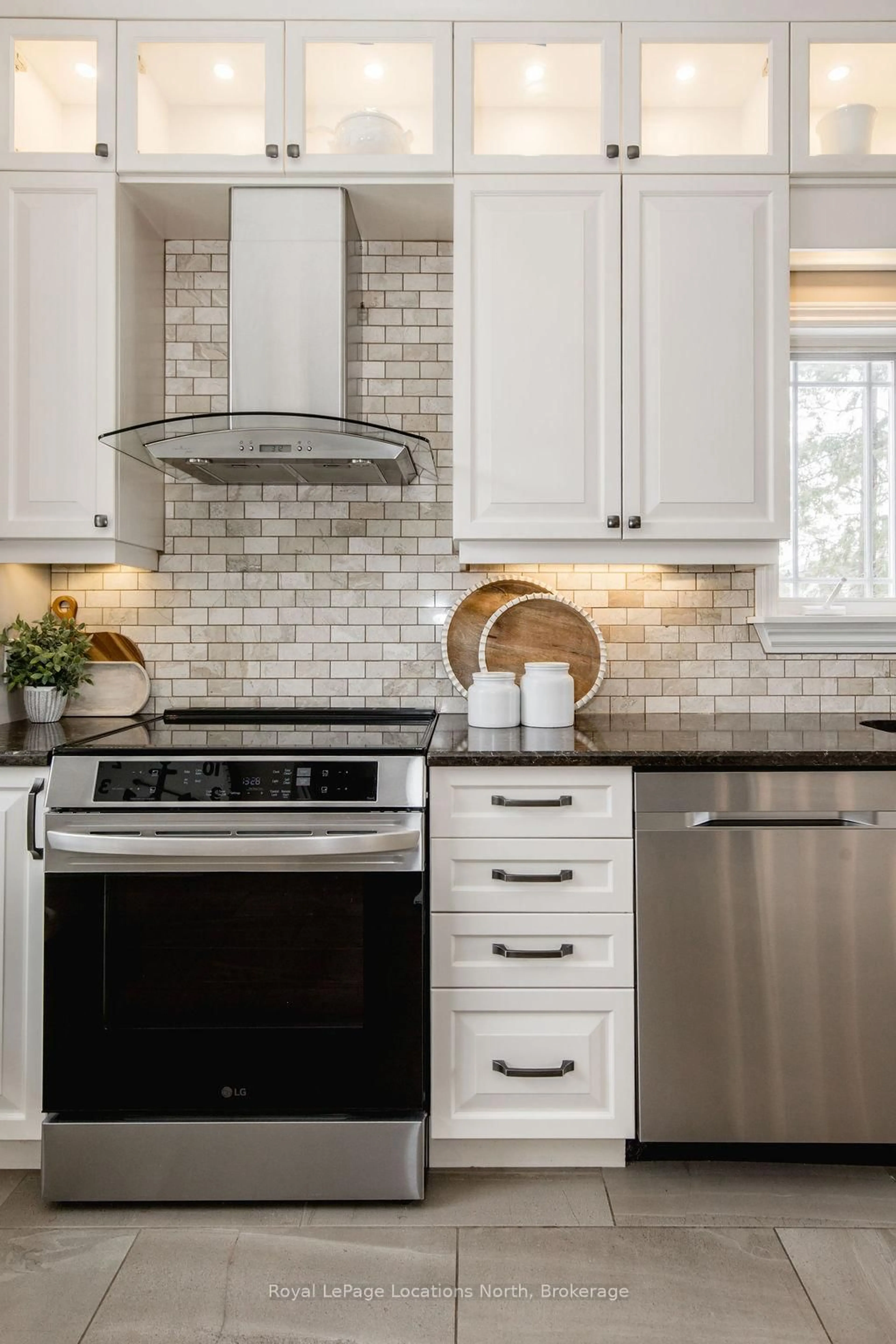 Contemporary kitchen, ceramic/tile floor for 1094 RIVER Rd, Wasaga Beach Ontario L9Z 2W7