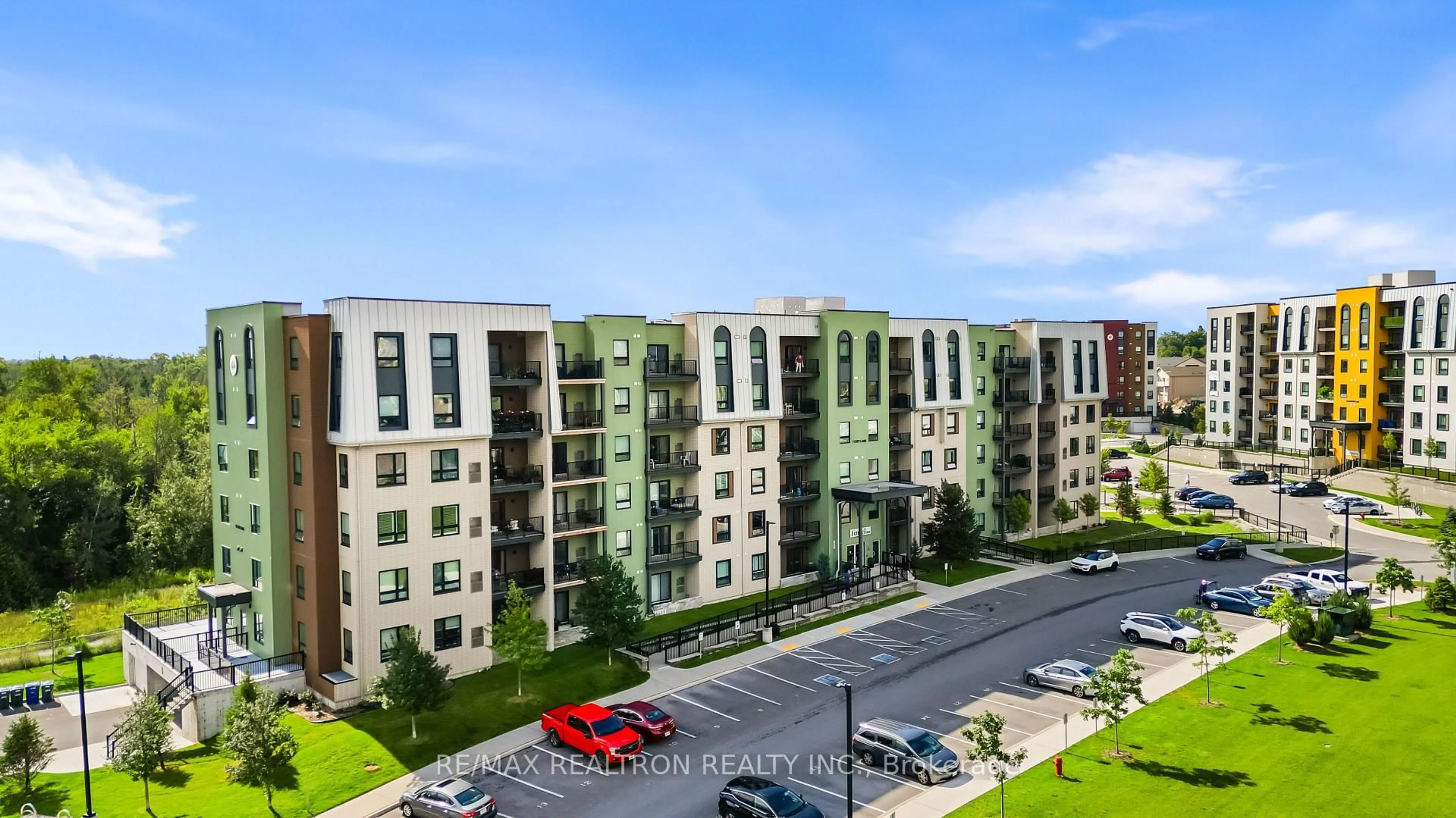 A pic from outside/outdoor area/front of a property/back of a property/a pic from drone, city buildings view from balcony for 5 Chef Lane #13, Barrie Ontario L9J 0J8
