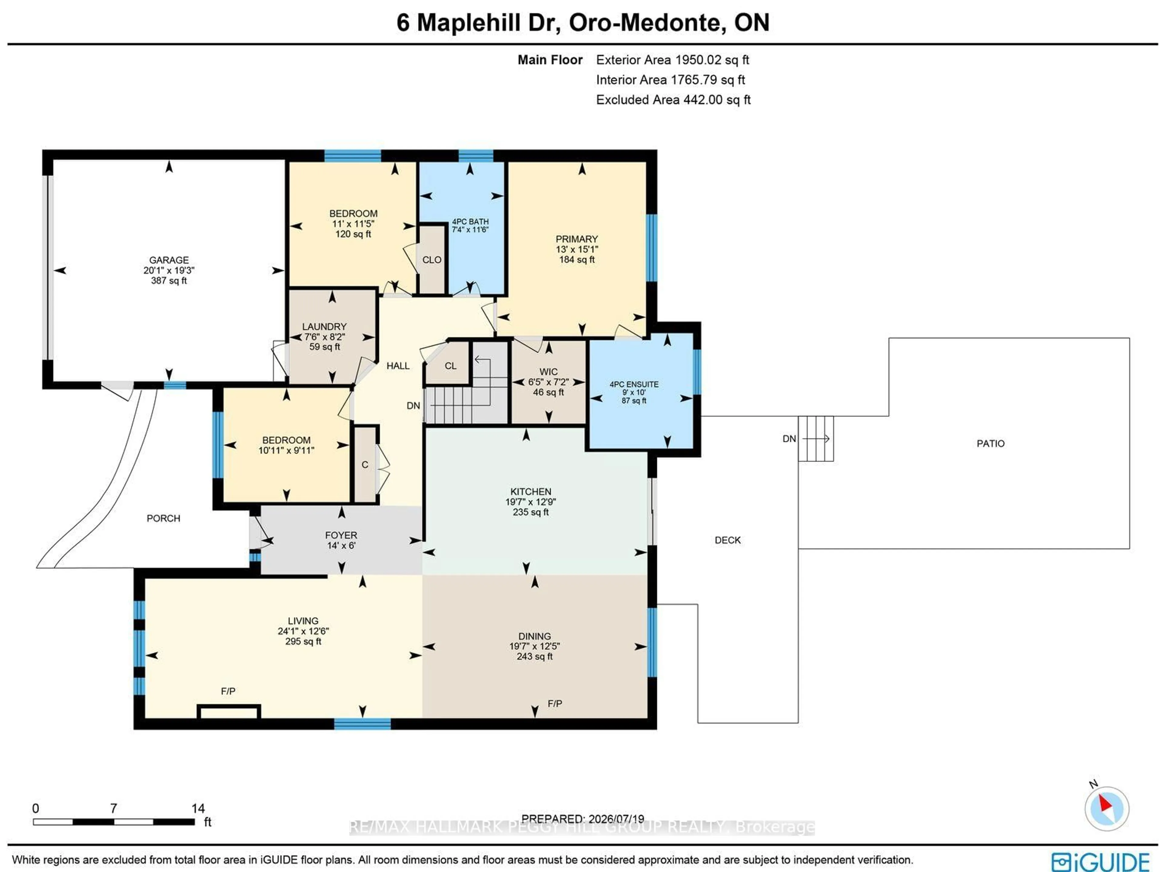 Floor plan for 6 Maplehill Dr, Oro-Medonte Ontario L0L 2L0