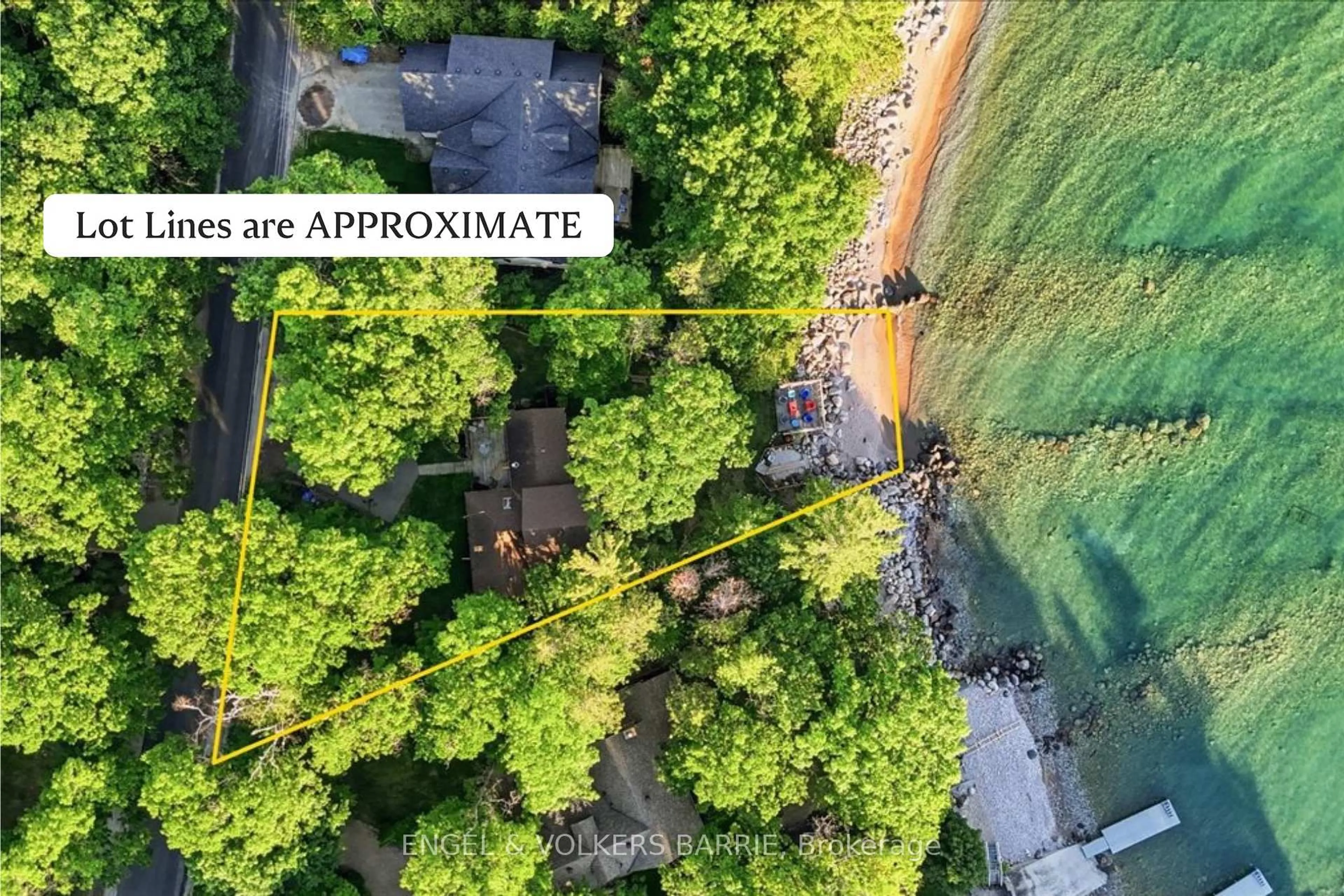 A pic from outside/outdoor area/front of a property/back of a property/a pic from drone, water/lake/river/ocean view for 1784 Tiny Beaches Rd, Tiny Ontario L0L 2J0