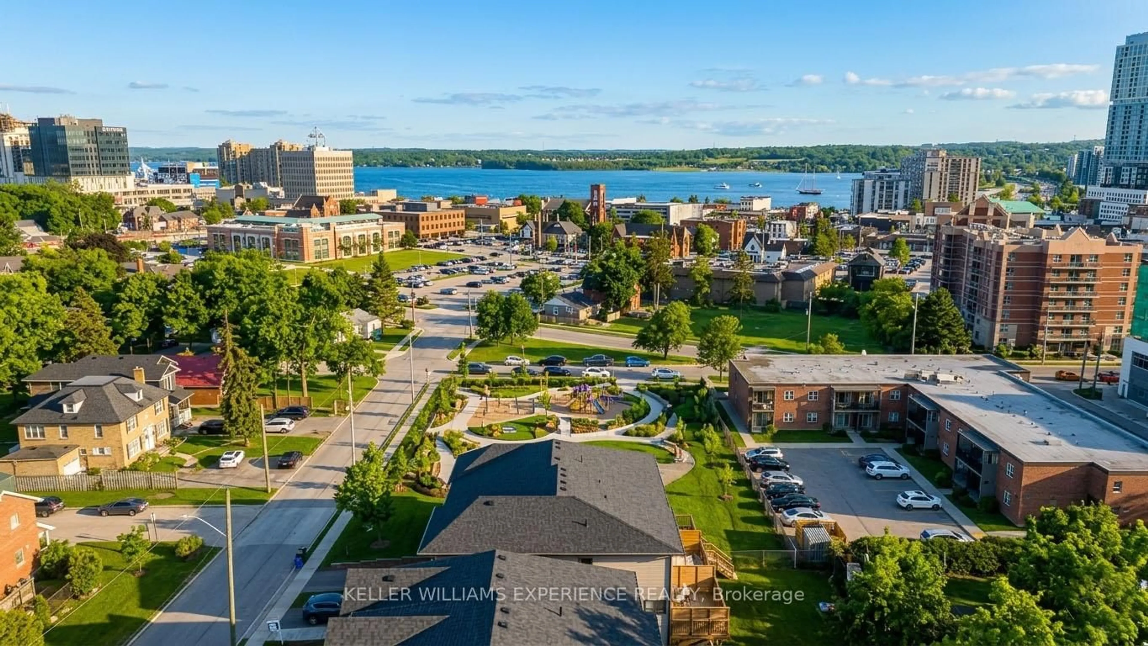 A pic from outside/outdoor area/front of a property/back of a property/a pic from drone, water/lake/river/ocean view for 86 Clapperton St, Barrie Ontario L4M 3G2