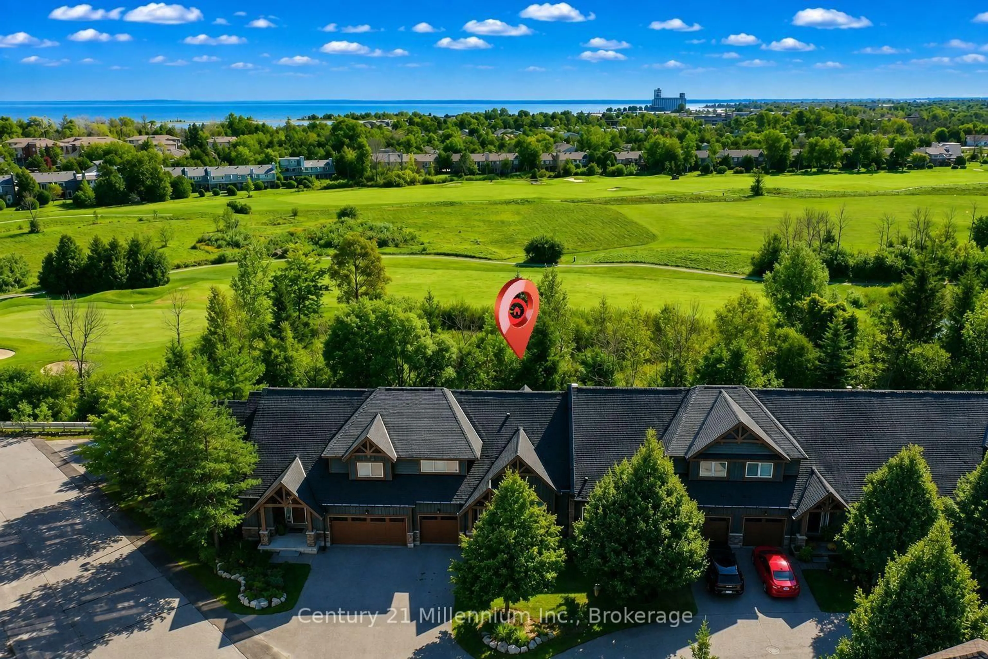 A pic from outside/outdoor area/front of a property/back of a property/a pic from drone, water/lake/river/ocean view for 1 Sierra Tr, Collingwood Ontario L9Y 0J5