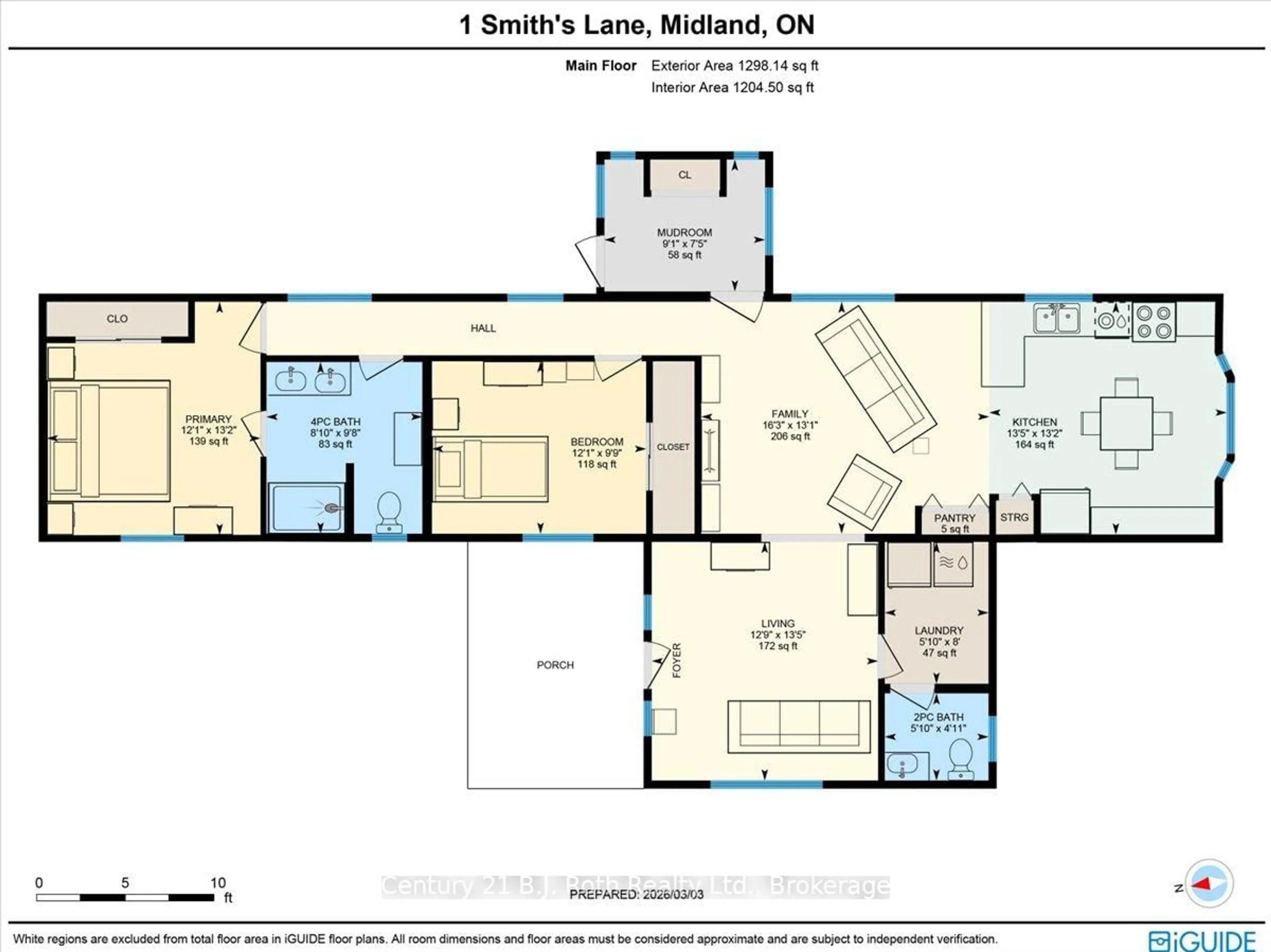 Floor plan for 1 Smiths Lane, Midland Ontario L4R 0B9