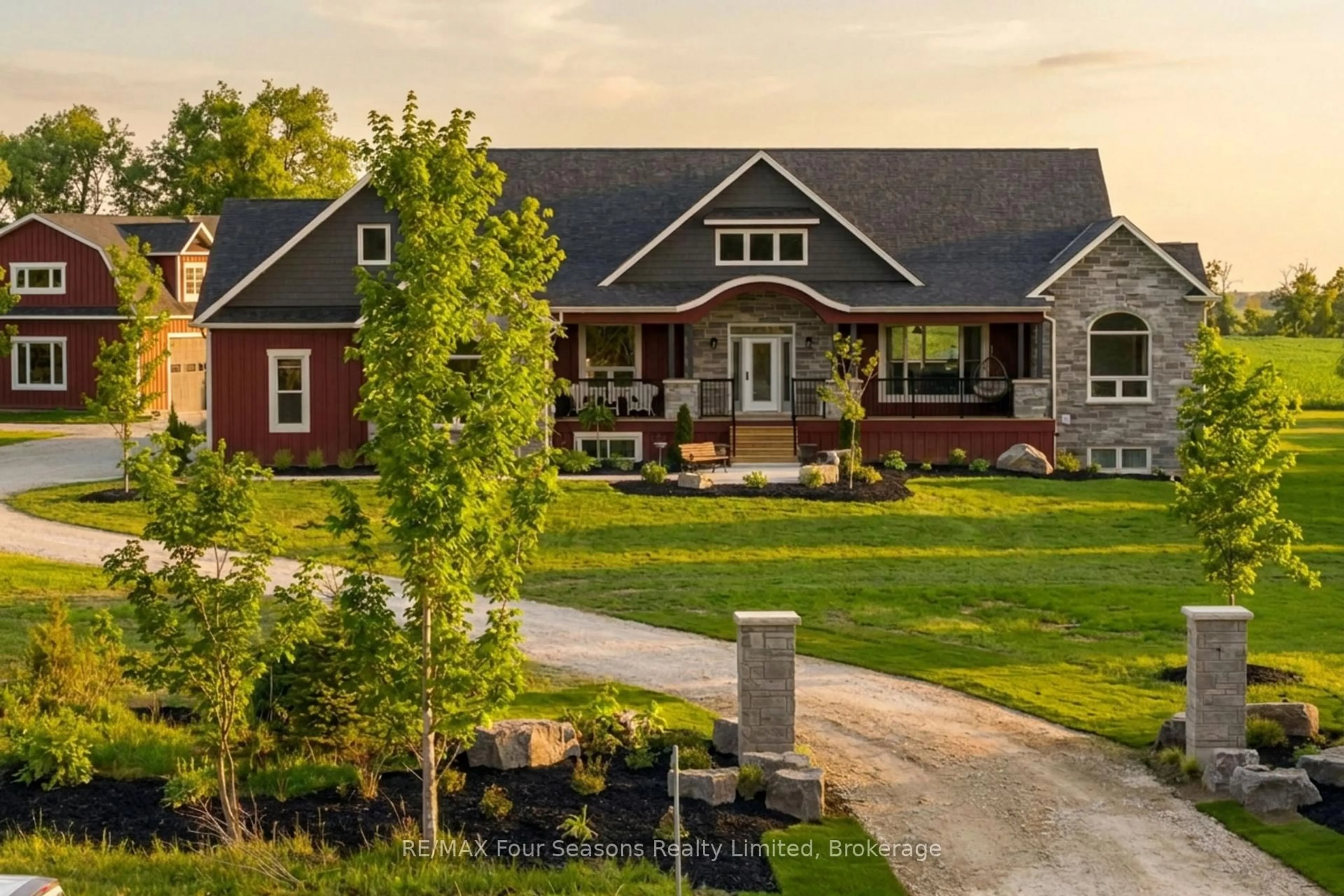 Home with brick exterior material, mountain view for 8672 County Rd 91 Rd, Clearview Ontario L0M 1S0