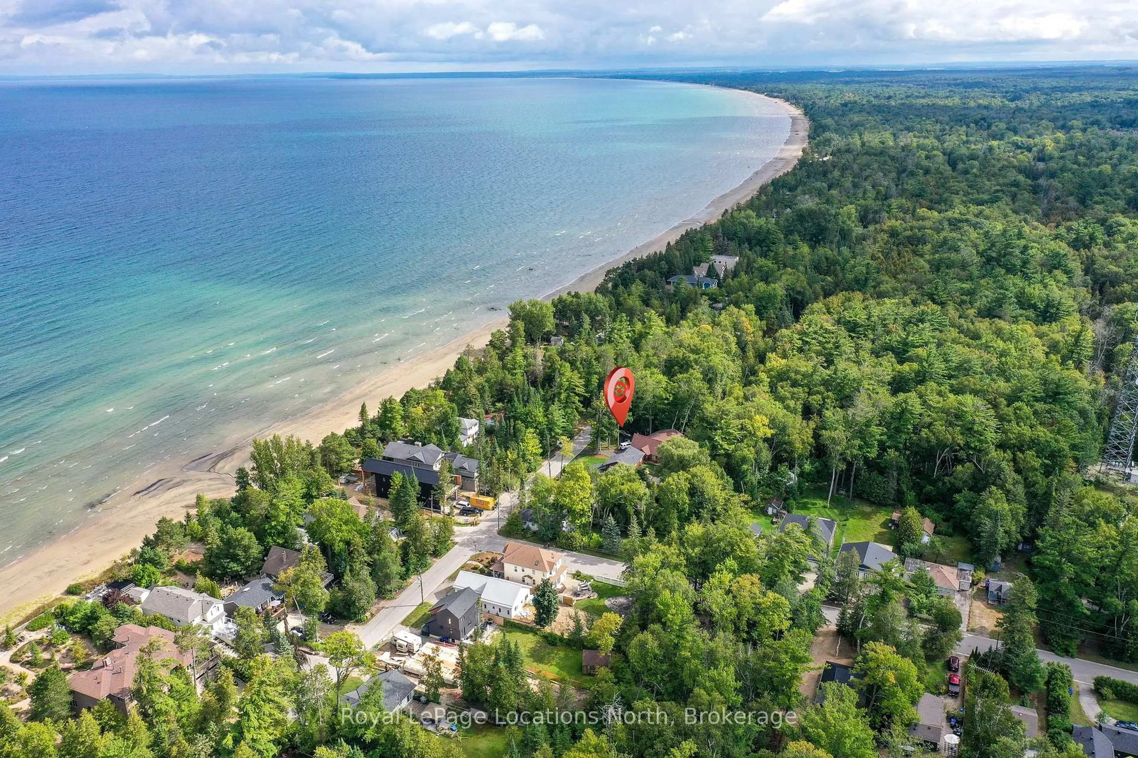 A pic from outside/outdoor area/front of a property/back of a property/a pic from drone, water/lake/river/ocean view for 1657 Shore Lane, Wasaga Beach Ontario L9Z 1W4