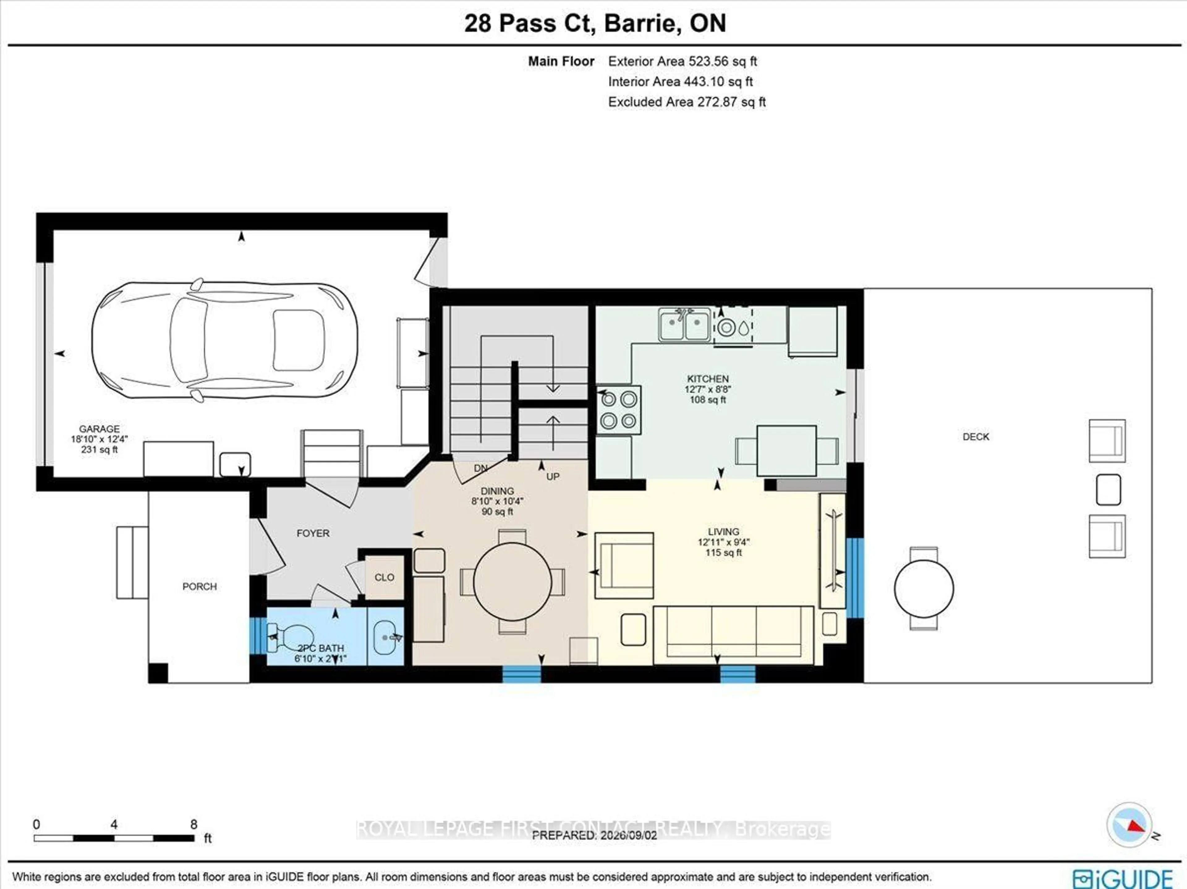 Floor plan for 28 Pass Crt, Barrie Ontario L4N 5R9