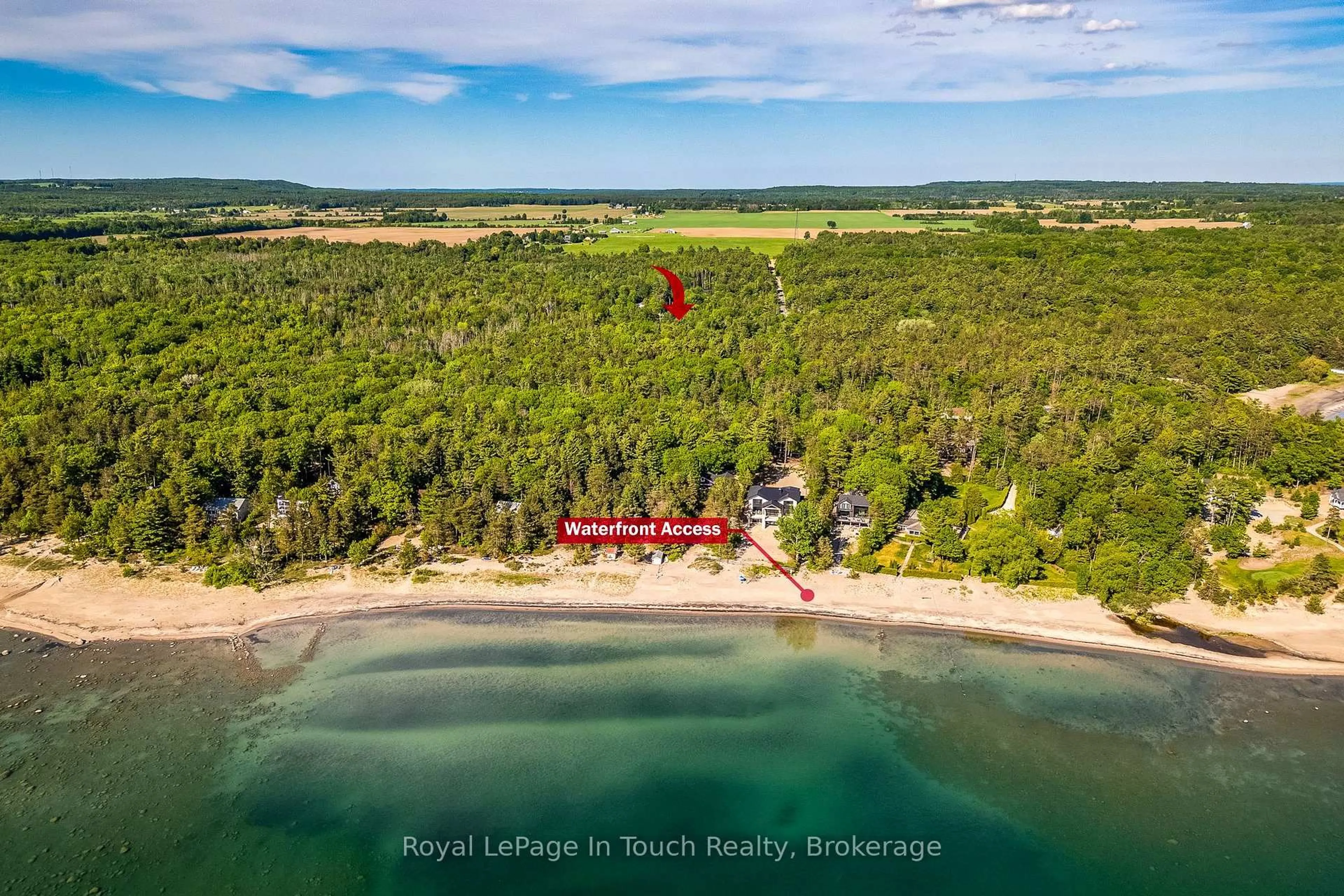 A pic from outside/outdoor area/front of a property/back of a property/a pic from drone, water/lake/river/ocean view for 19 Adelard Rd, Tiny Ontario L0L 2J0