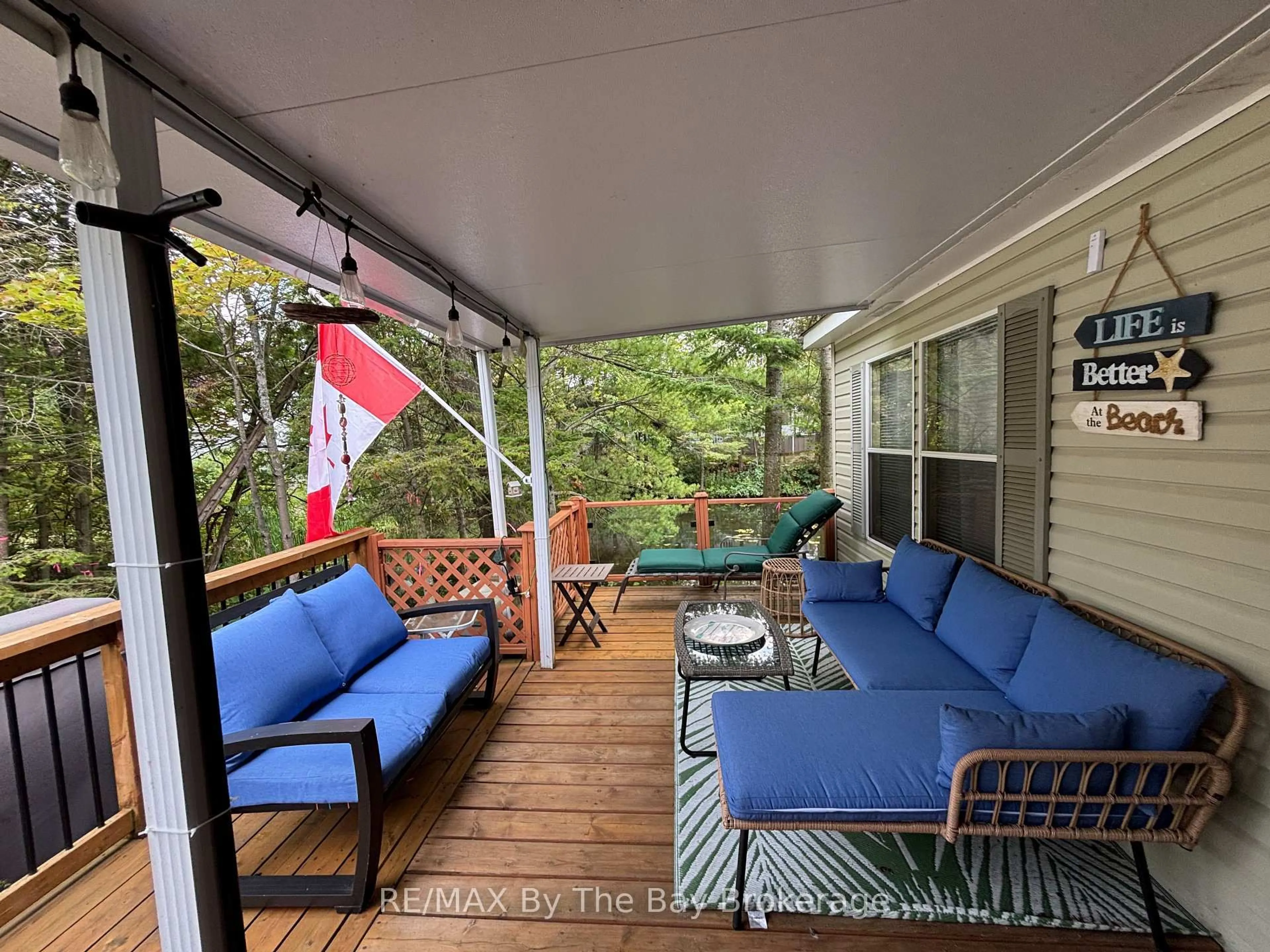 Patio, water/lake/river/ocean view for 85 THEME PARK Dr #168, Wasaga Beach Ontario L9Z 1X7