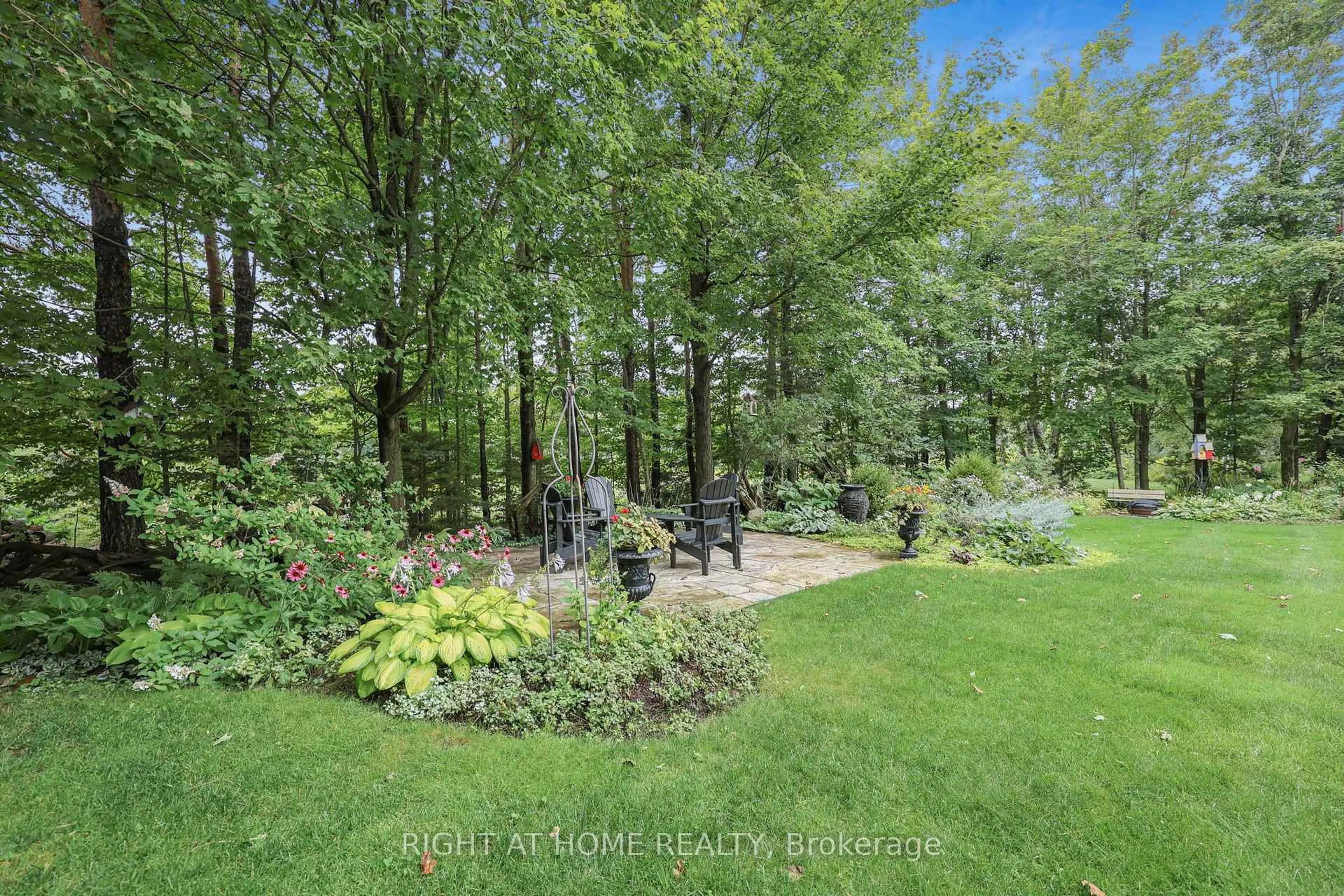 Patio, forest/trees view for 13 Alpine Way, Oro-Medonte Ontario L0L 2L0