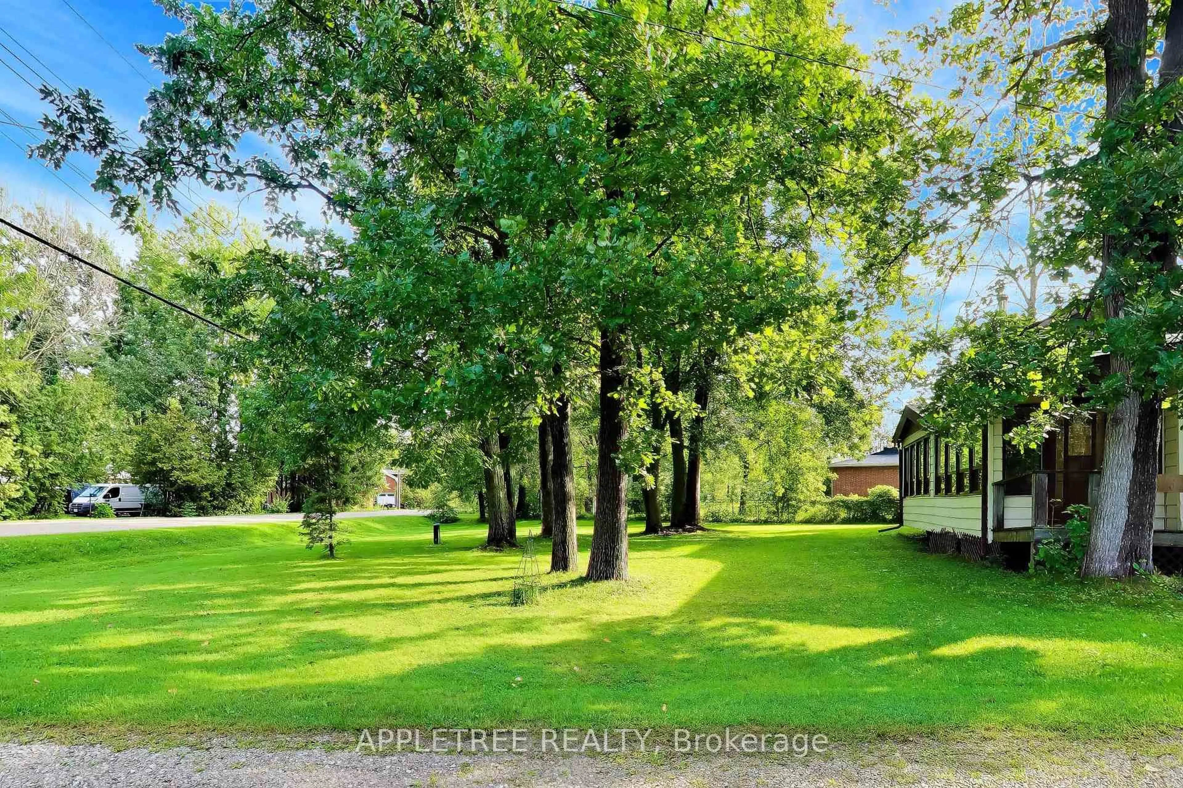 A pic from outside/outdoor area/front of a property/back of a property/a pic from drone, forest/trees view for 6171 Sheba Dr, Ramara Ontario L0K 1L0