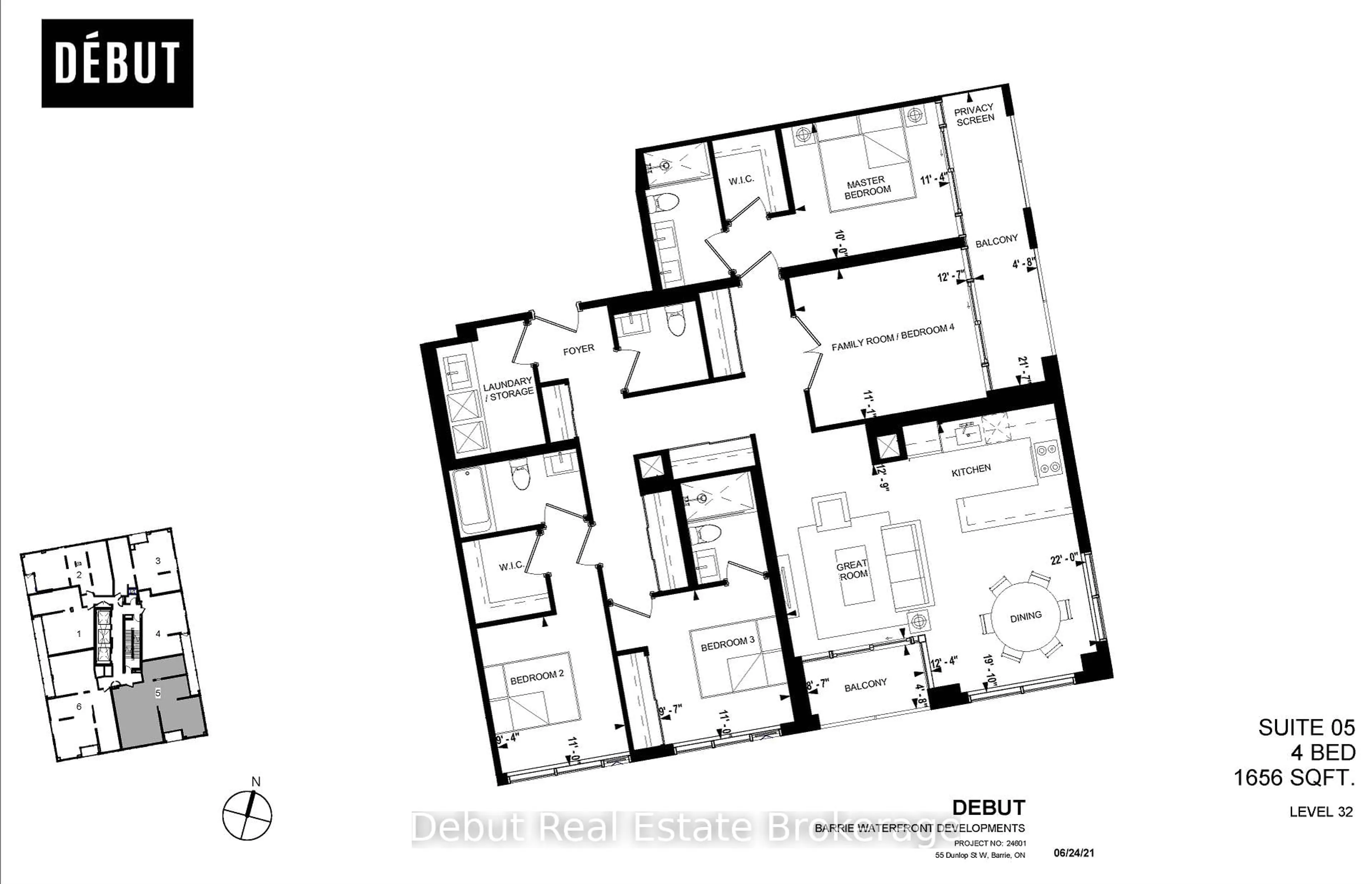 Floor plan for 39 Mary St #LPH05, Barrie Ontario L4N 1S9
