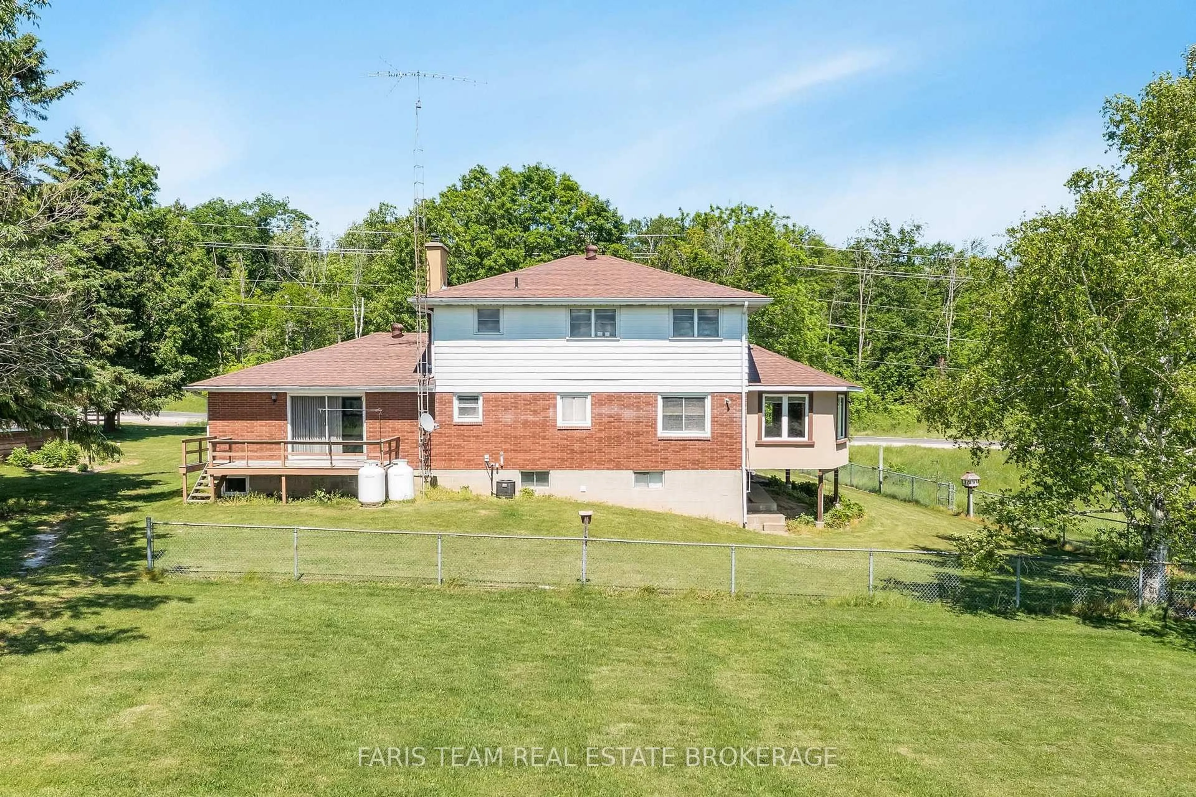 A pic from outside/outdoor area/front of a property/back of a property/a pic from drone, water/lake/river/ocean view for 2966 George Johnston Rd, Springwater Ontario L9X 1T8