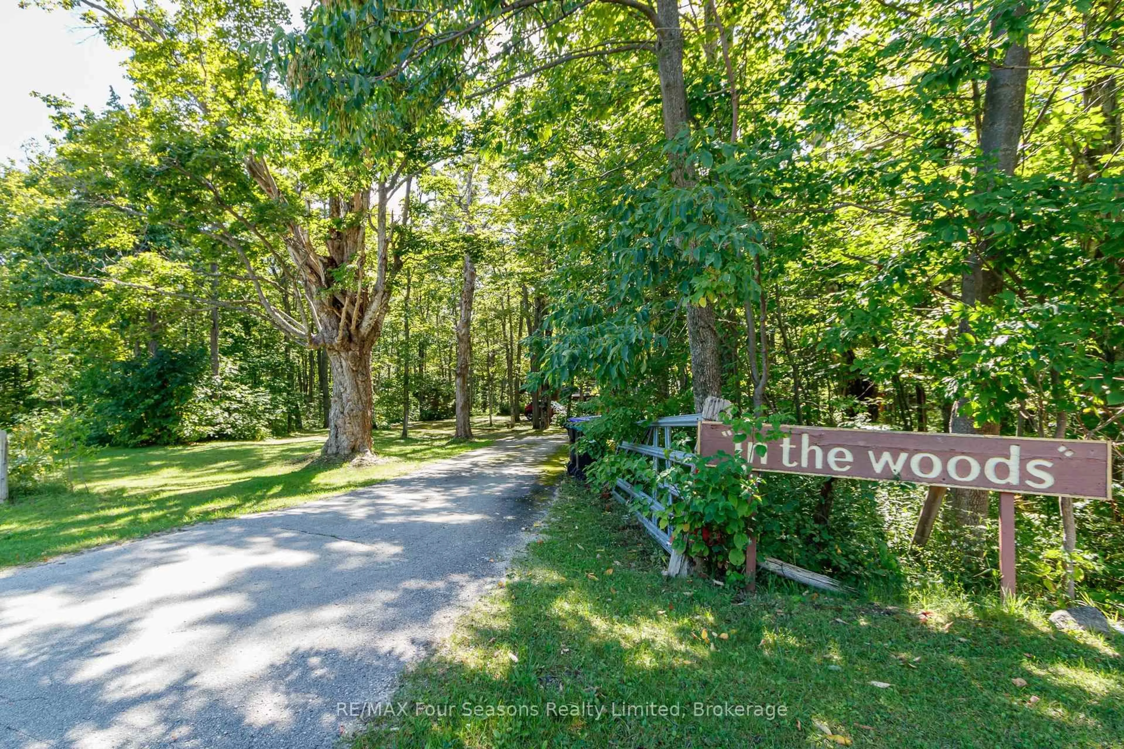 A pic from outside/outdoor area/front of a property/back of a property/a pic from drone, forest/trees view for 1415 County Rd 124, Clearview Ontario L0M 1H0