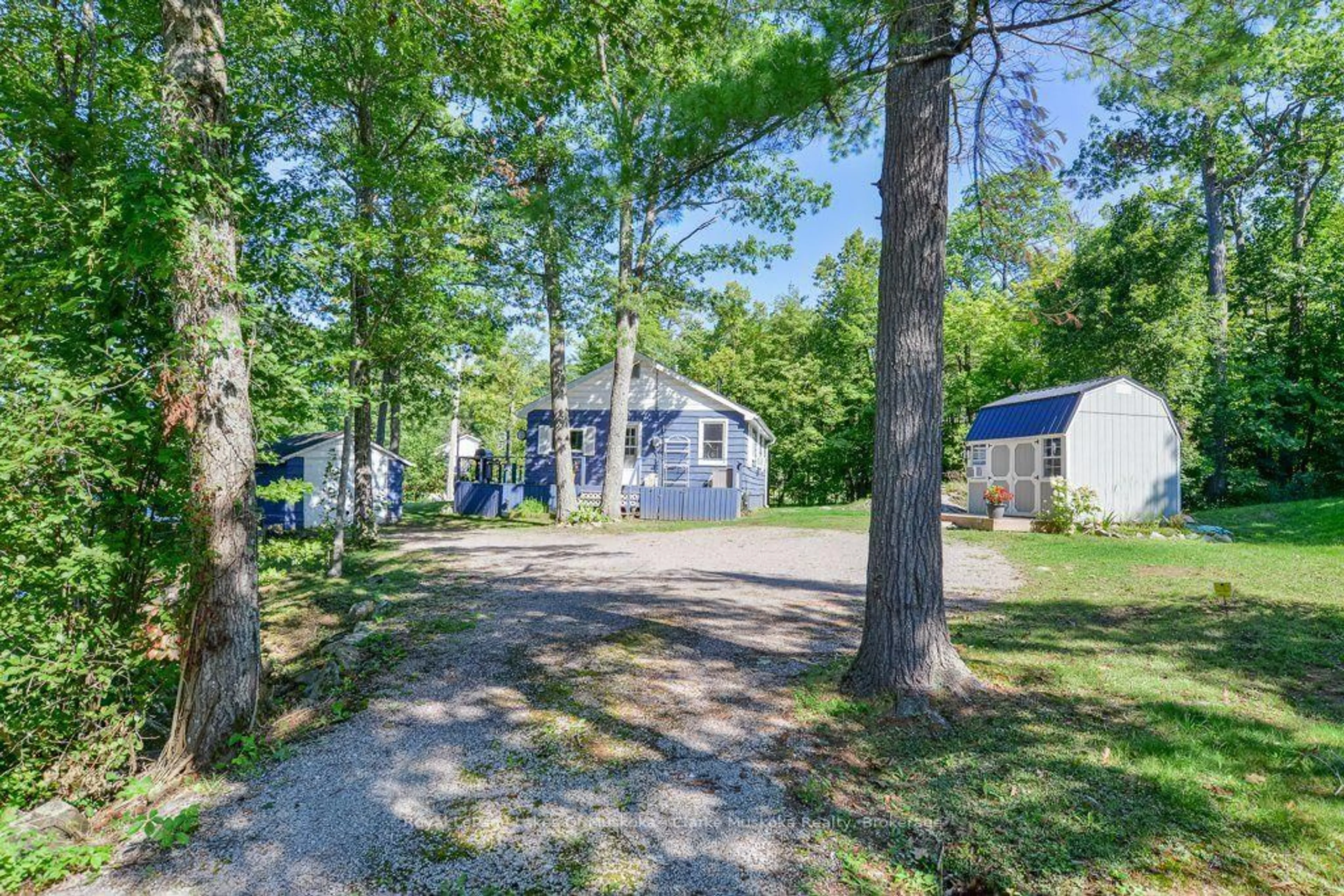 A pic from outside/outdoor area/front of a property/back of a property/a pic from drone, water/lake/river/ocean view for 6881 Upper Big Chute Rd, Severn Ontario L0K 1E0