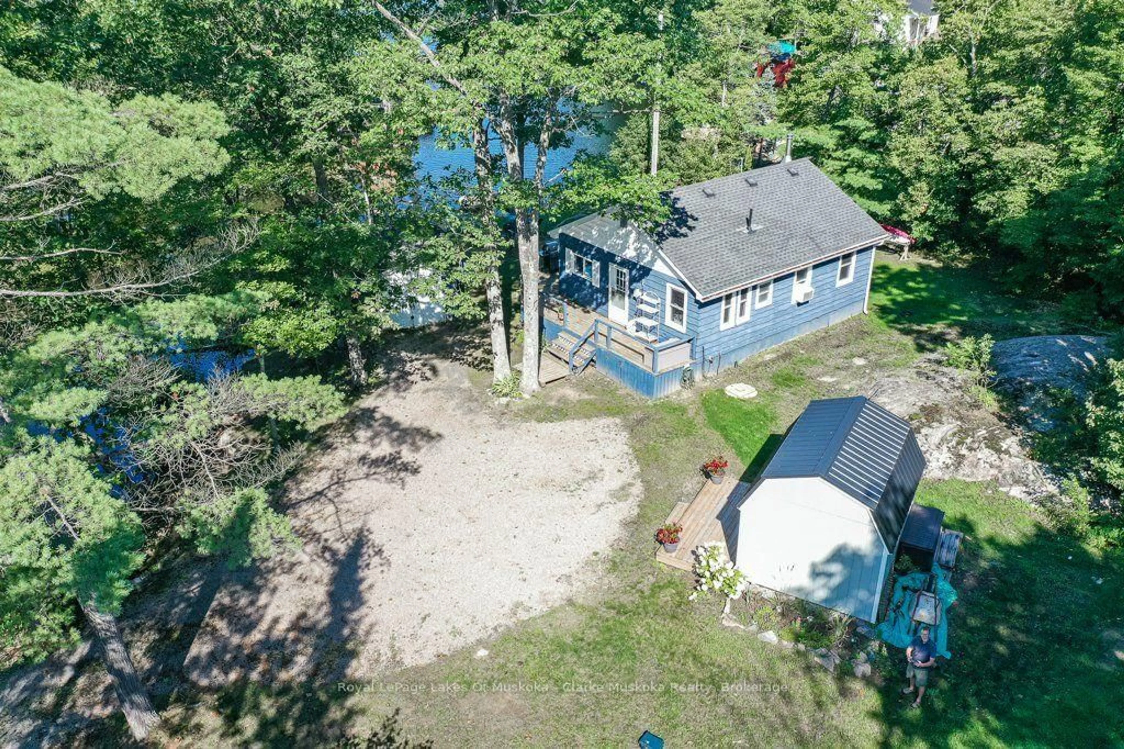 A pic from outside/outdoor area/front of a property/back of a property/a pic from drone, water/lake/river/ocean view for 6881 Upper Big Chute Rd, Severn Ontario L0K 1E0