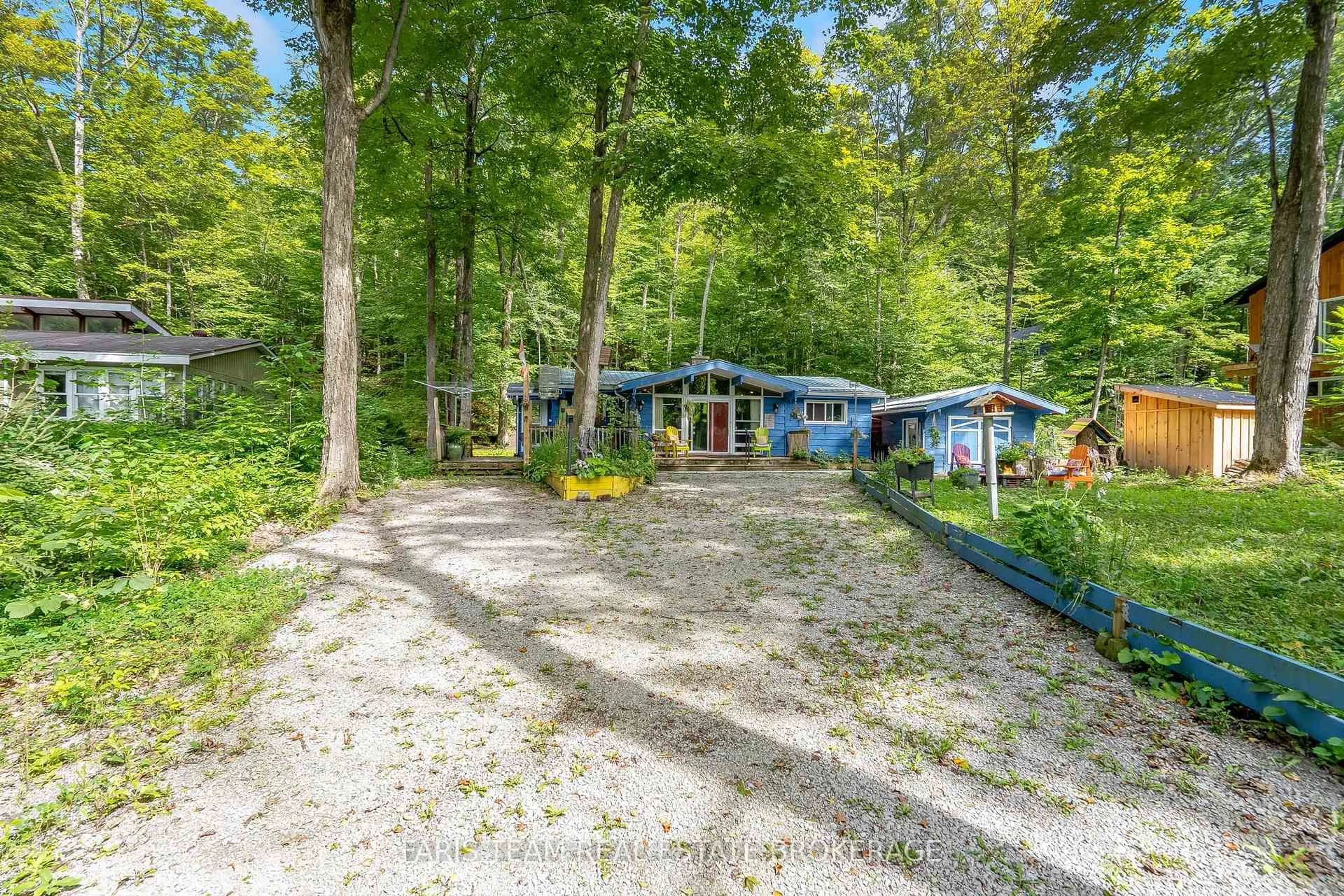 A pic from outside/outdoor area/front of a property/back of a property/a pic from drone, forest/trees view for 103 Silver Birch Dr, Tiny Ontario L9M 0M6