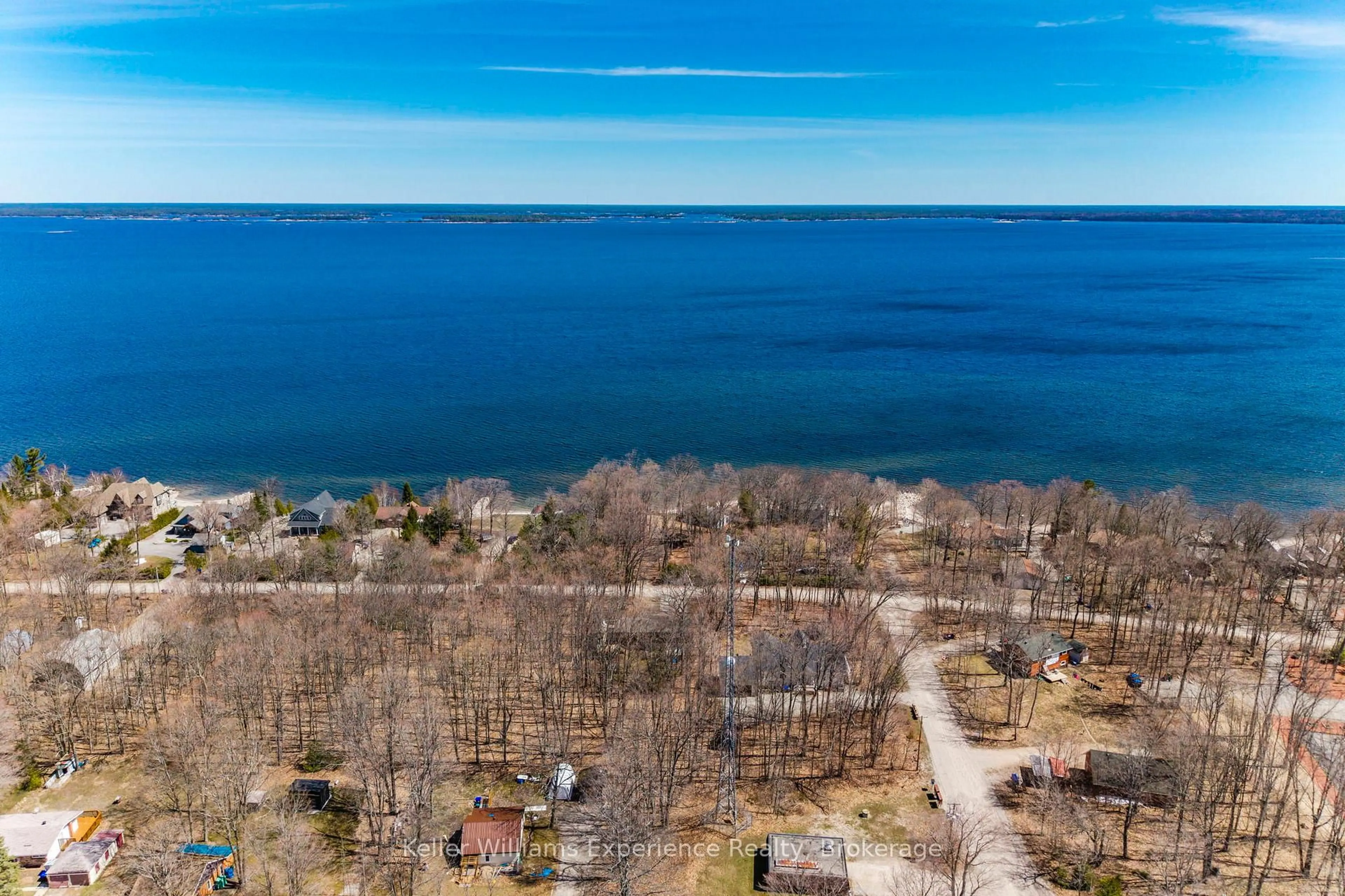 A pic from outside/outdoor area/front of a property/back of a property/a pic from drone, water/lake/river/ocean view for 194 Sawlog Point Rd, Tiny Ontario L9M 0B1