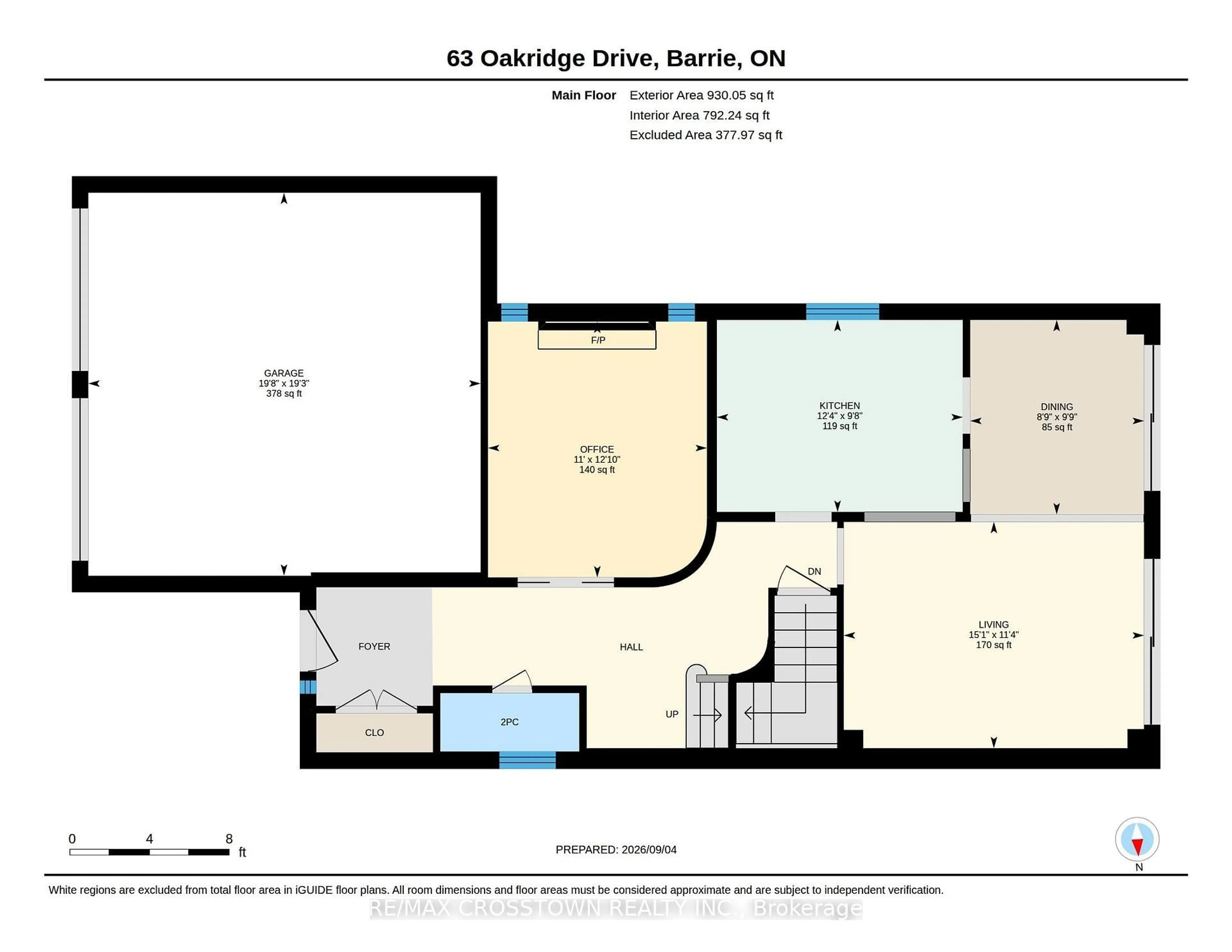 Floor plan for 63 Oakridge Dr, Barrie Ontario L4N 5N6