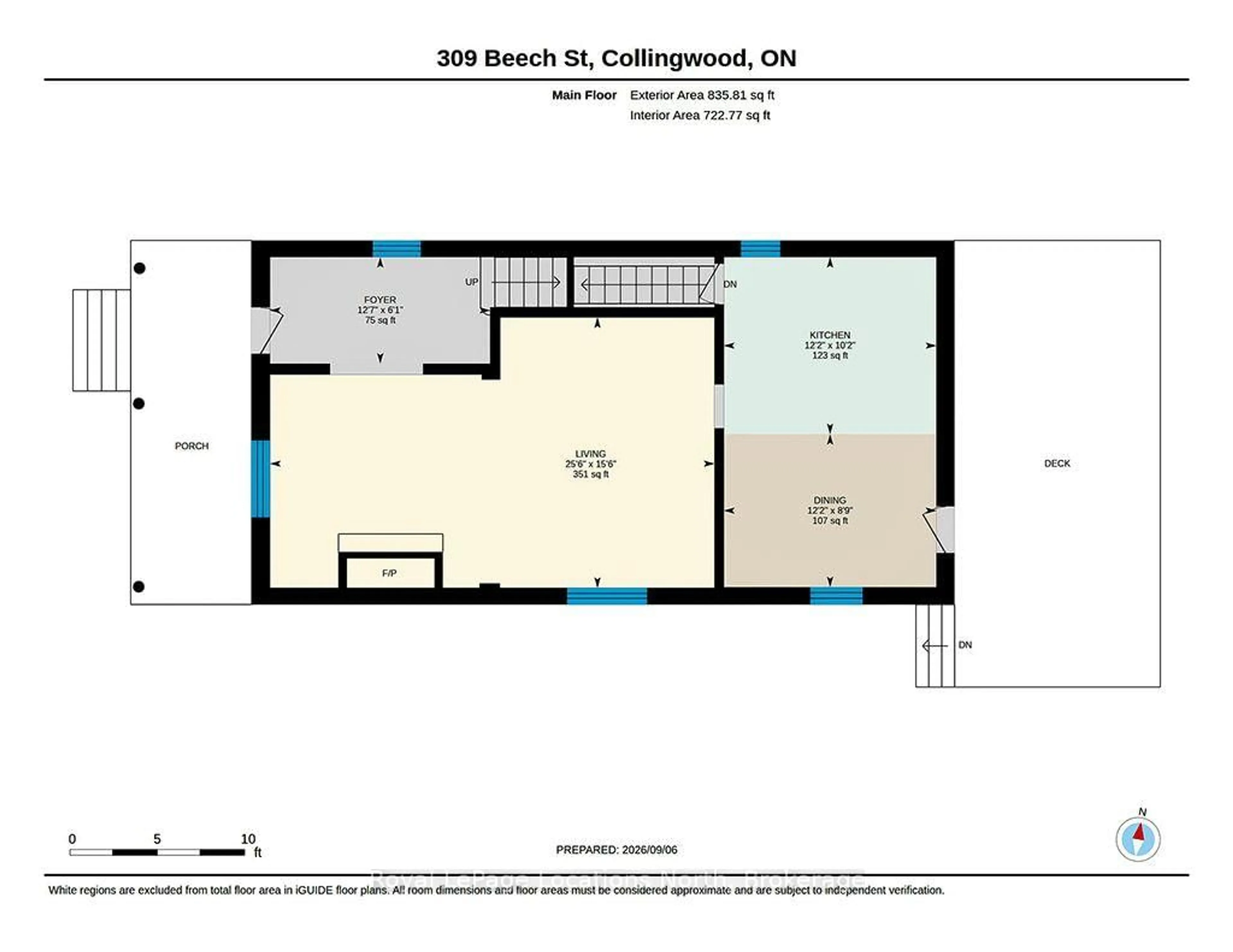 Floor plan for 309 Beech St, Collingwood Ontario L9Y 2T7