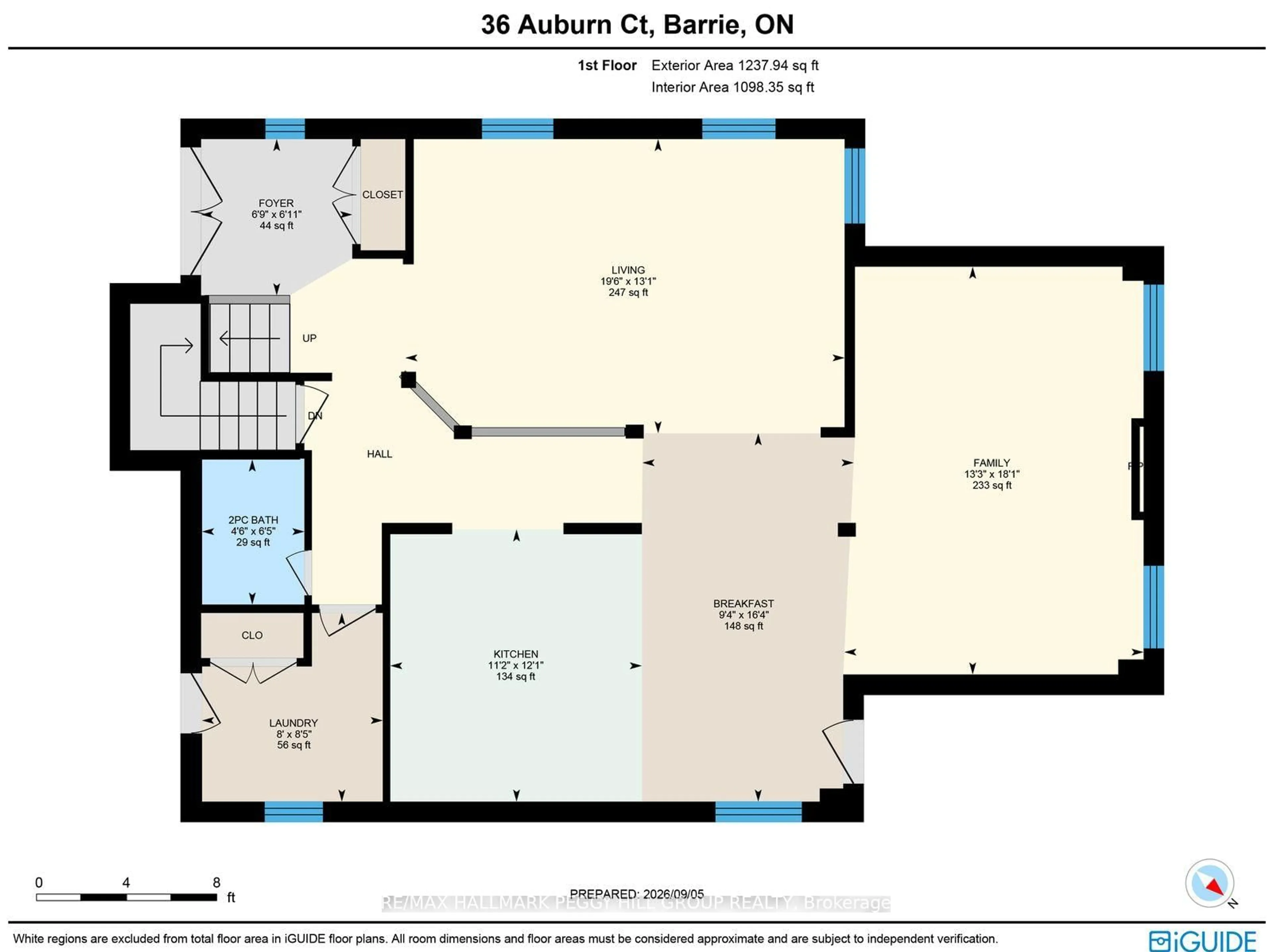 Floor plan for 36 Auburn Crt, Barrie Ontario L4N 6G9