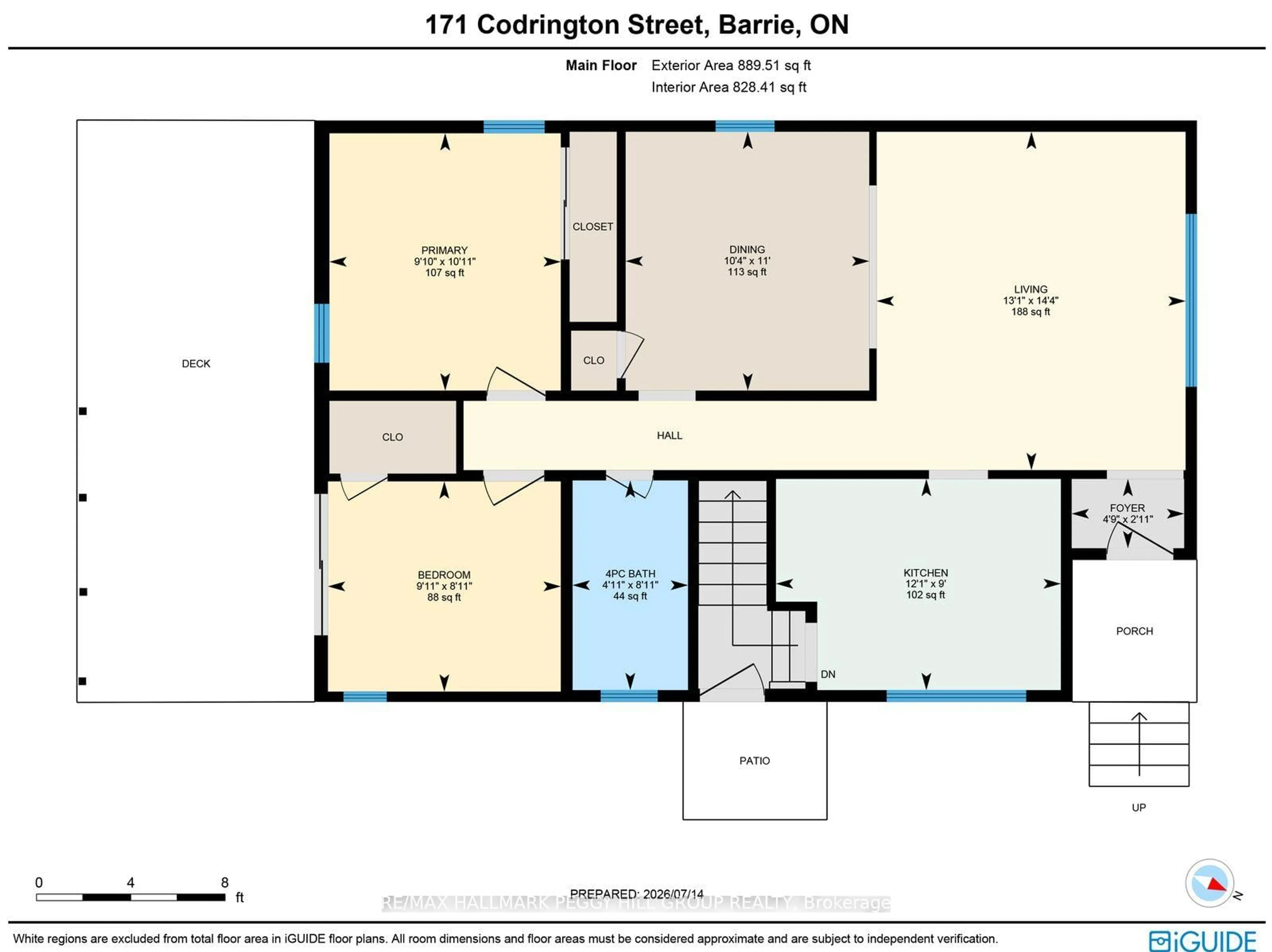 Floor plan for 171 Codrington St, Barrie Ontario L4M 1R9