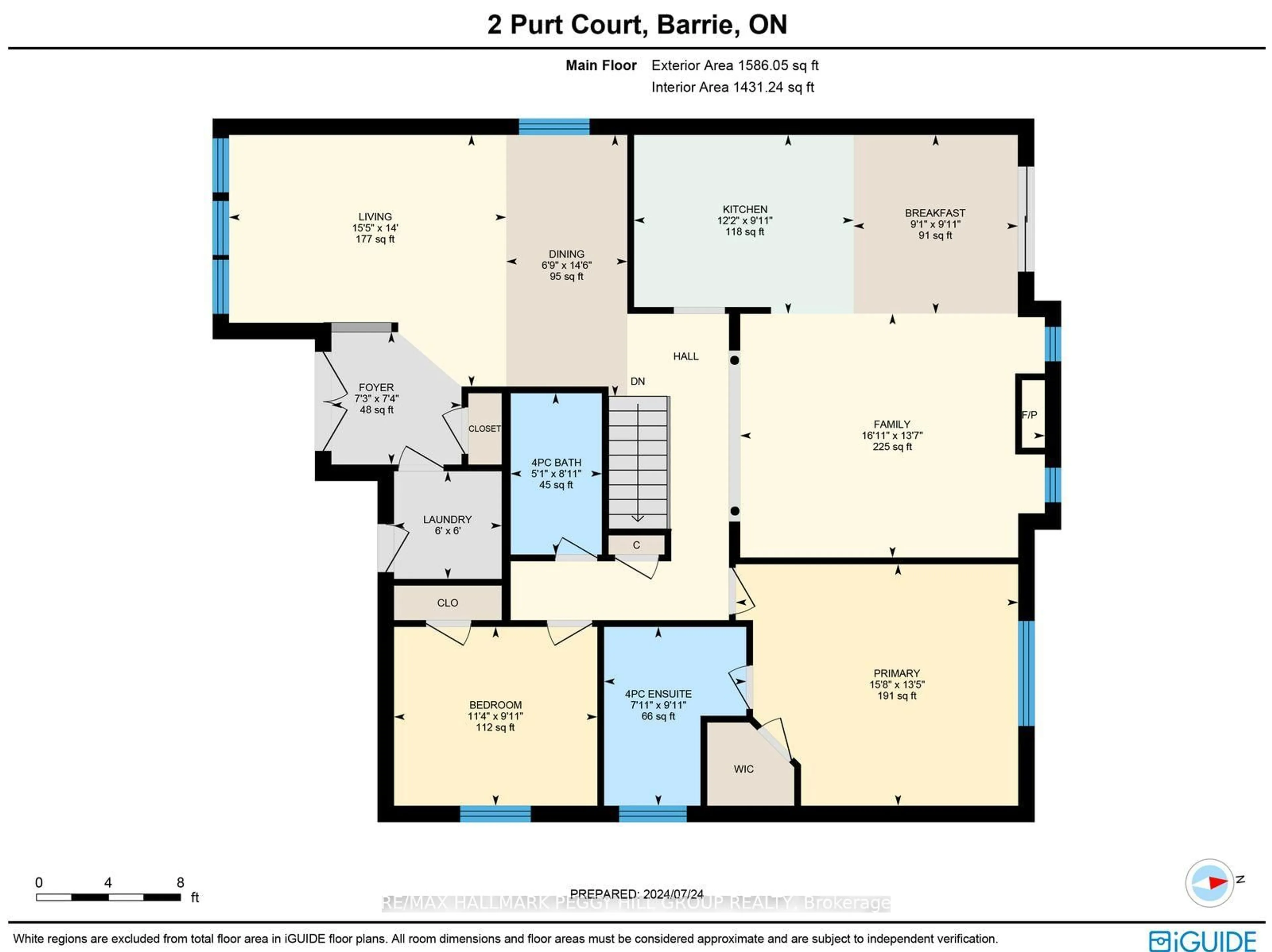 Floor plan for 2 Purt Crt, Barrie Ontario L4N 9K7