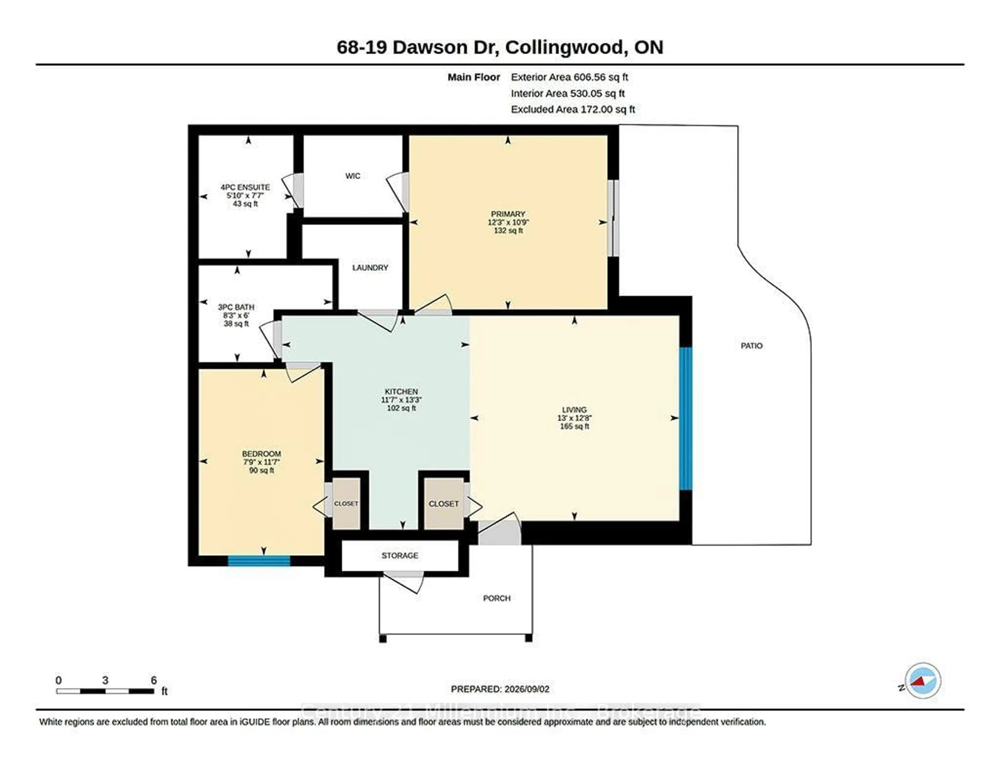 Floor plan for 19 Dawson Dr #68, Collingwood Ontario L9Y 5B4