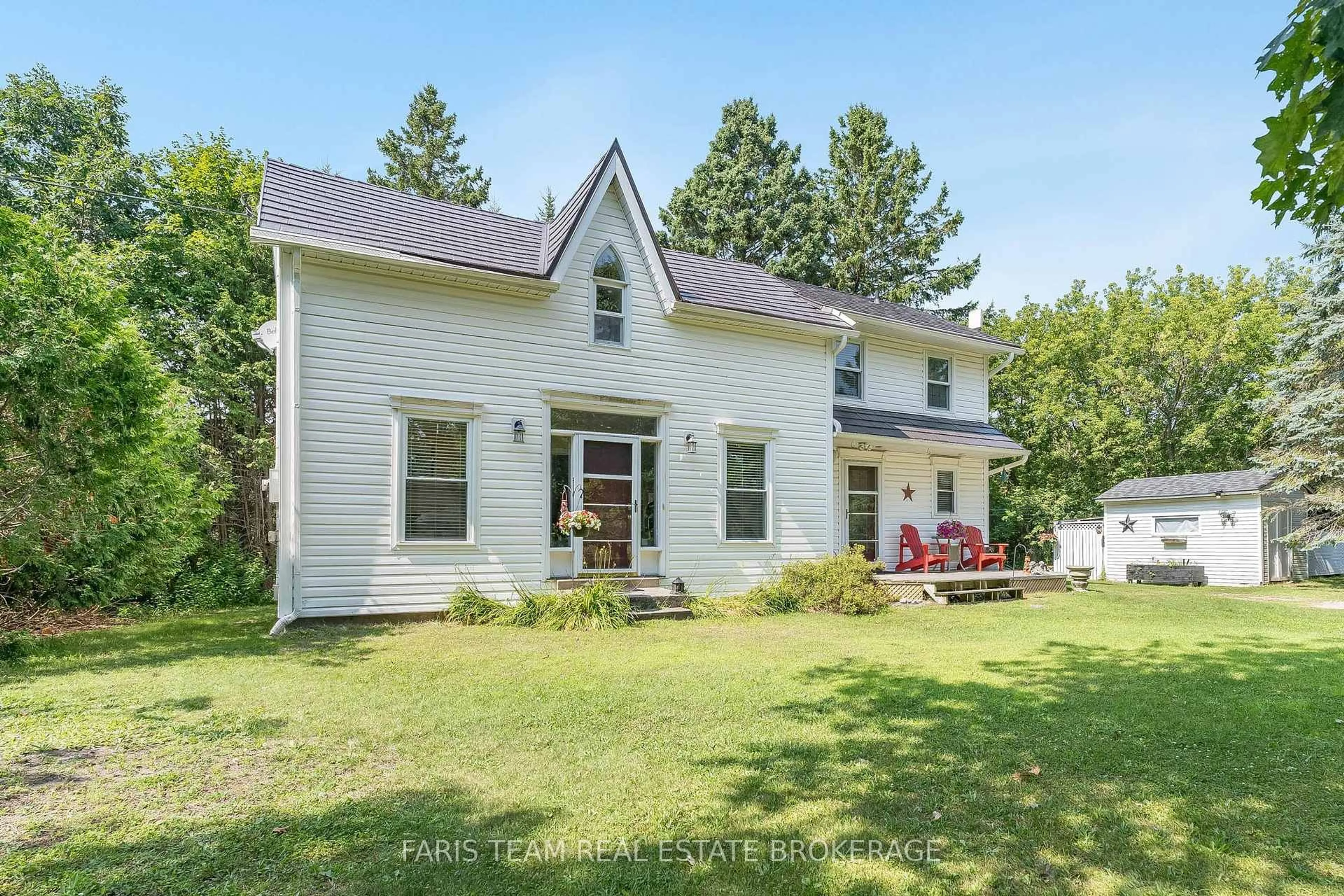 A pic from outside/outdoor area/front of a property/back of a property/a pic from drone, street for 1897 10 Line, Oro-Medonte Ontario L0L 1T0