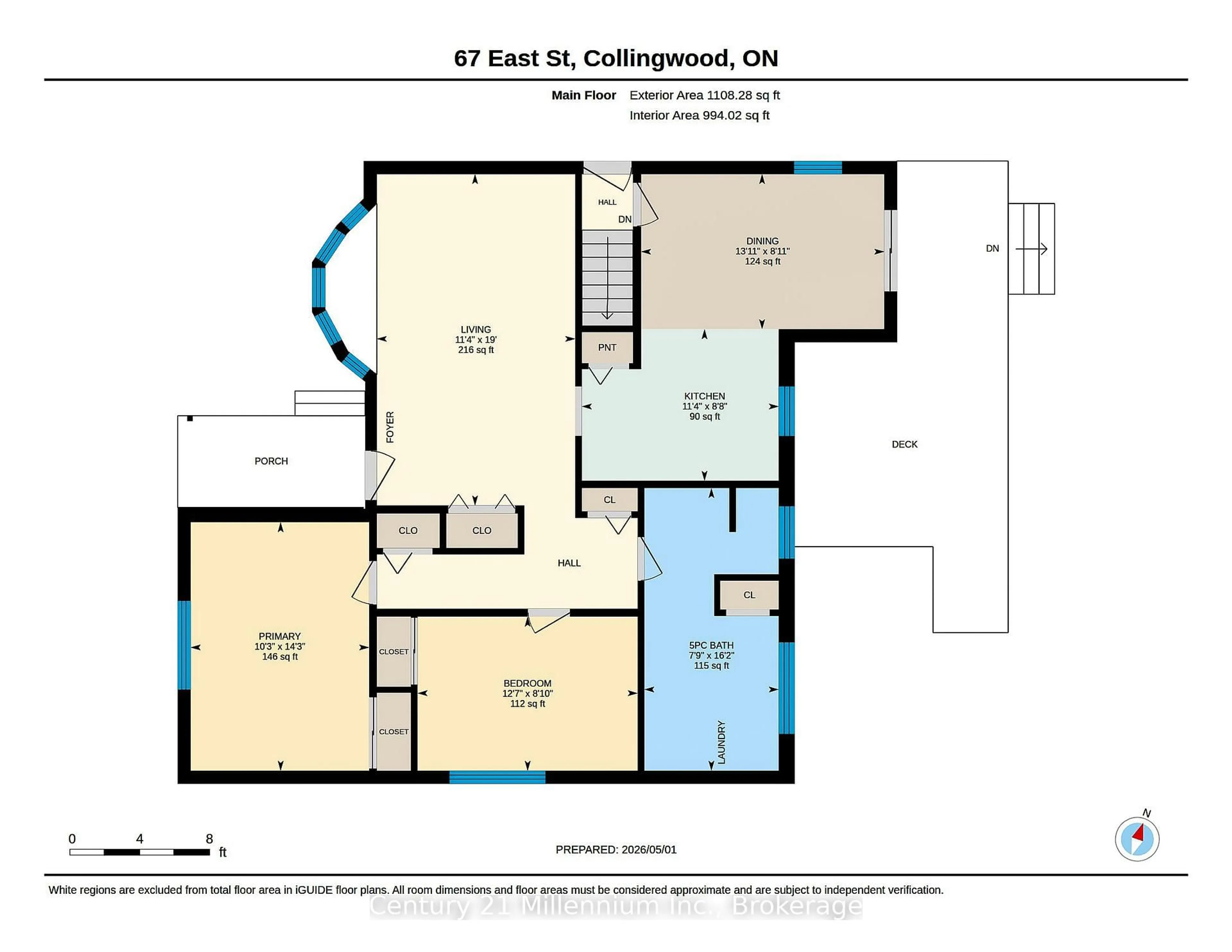 Floor plan for 67 East St, Collingwood Ontario L9Y 3W7