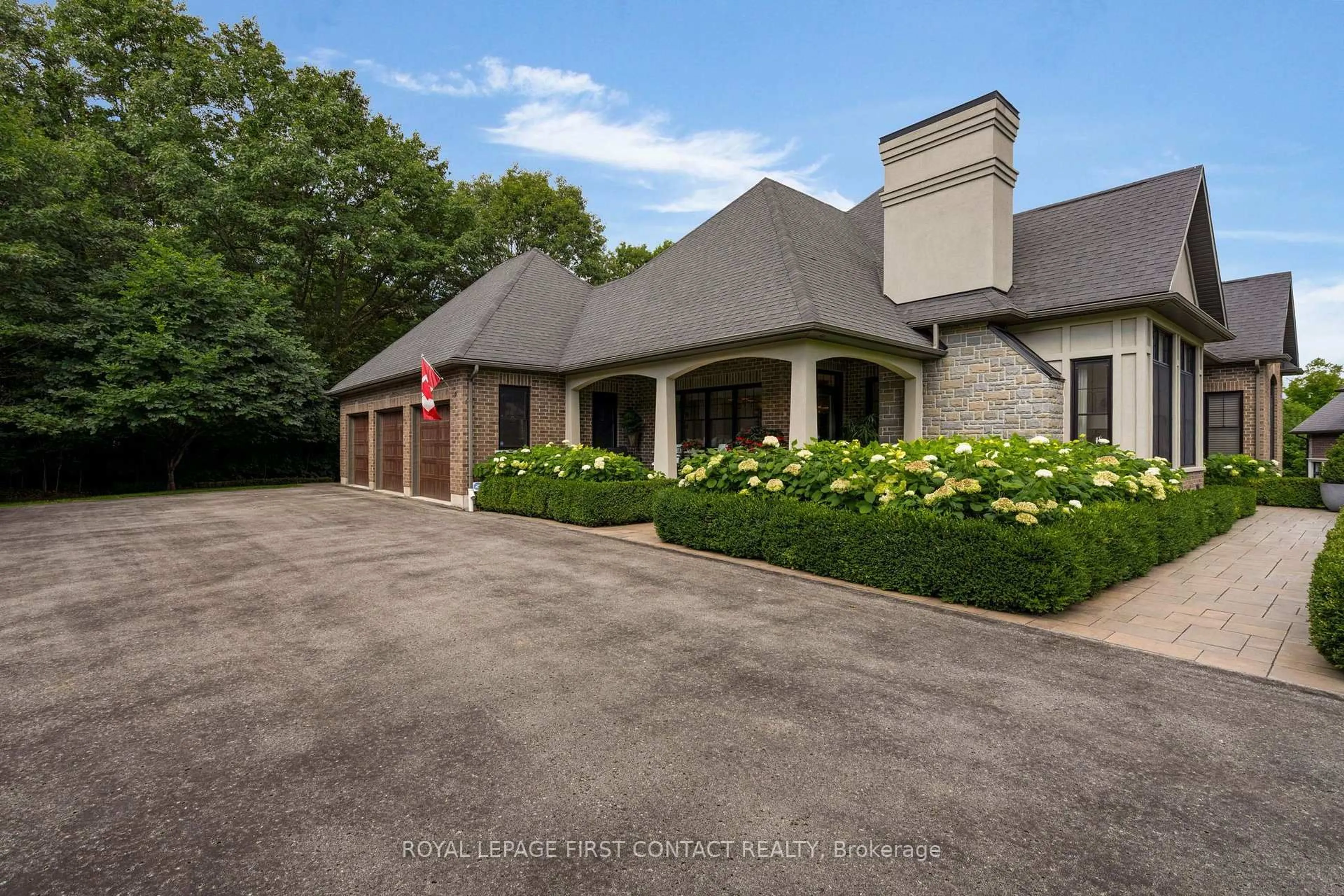 A pic from outside/outdoor area/front of a property/back of a property/a pic from drone, street for 49 Black Creek Tr, Springwater Ontario L9X 0J2