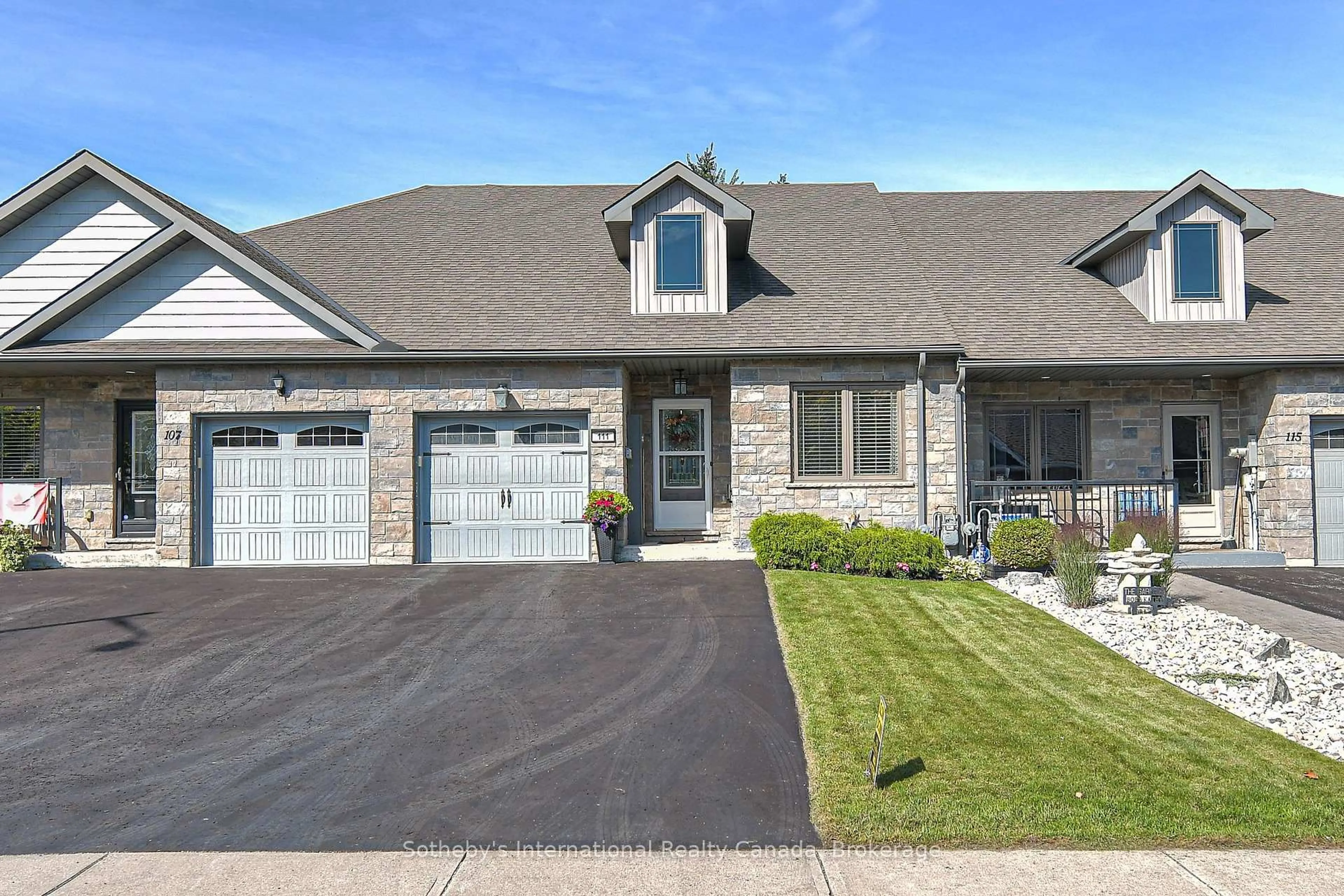 Home with brick exterior material, street for 111 Lucy Lane, Orillia Ontario L3V 7A8