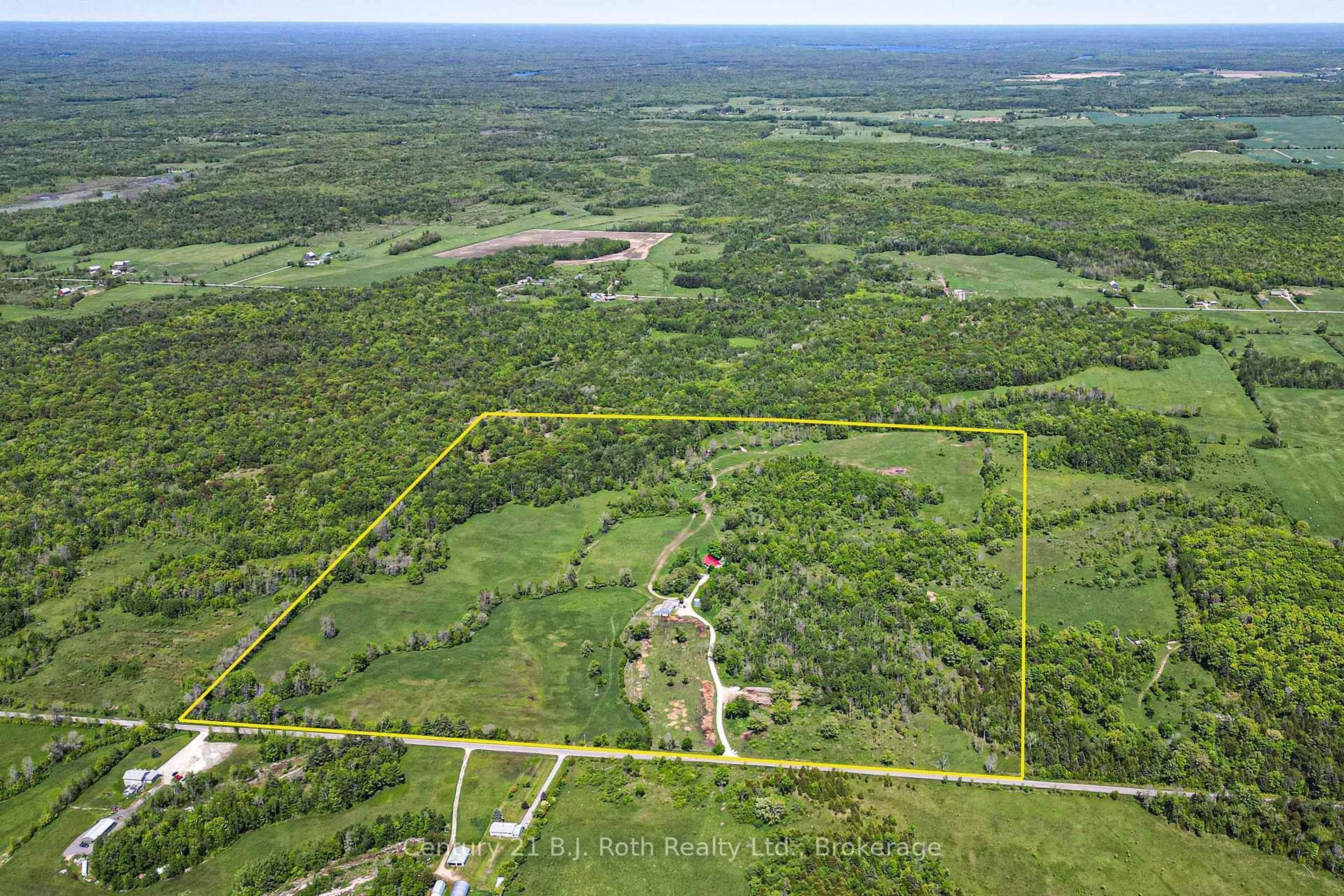 A pic from outside/outdoor area/front of a property/back of a property/a pic from drone, forest/trees view for 1579 Wainman Line, Severn Ontario L0K 1E0