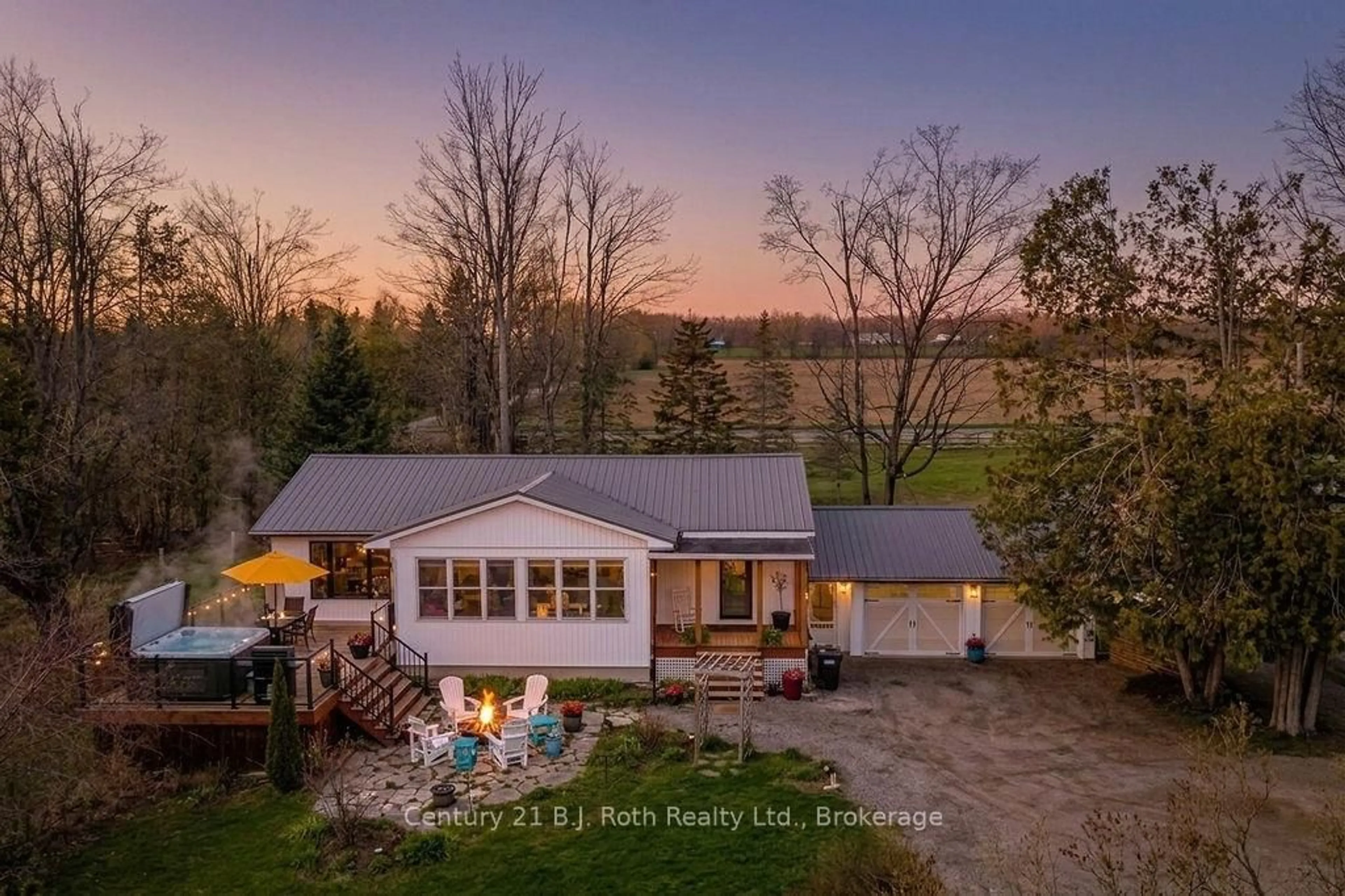 A pic from outside/outdoor area/front of a property/back of a property/a pic from drone, water/lake/river/ocean view for 465 Ridge Rd, Oro-Medonte Ontario L0L 2E0