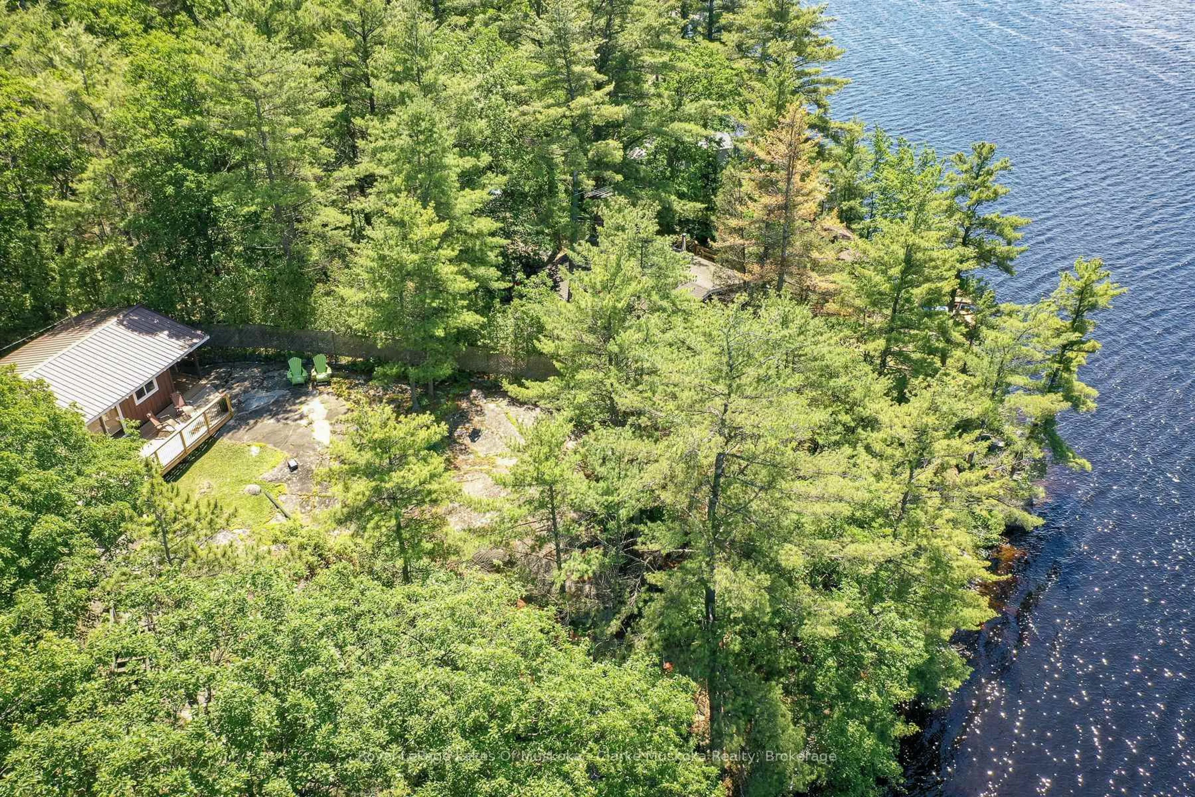 A pic from outside/outdoor area/front of a property/back of a property/a pic from drone, forest/trees view for 4292 Graham Rd, Severn Ontario L0K 1E0