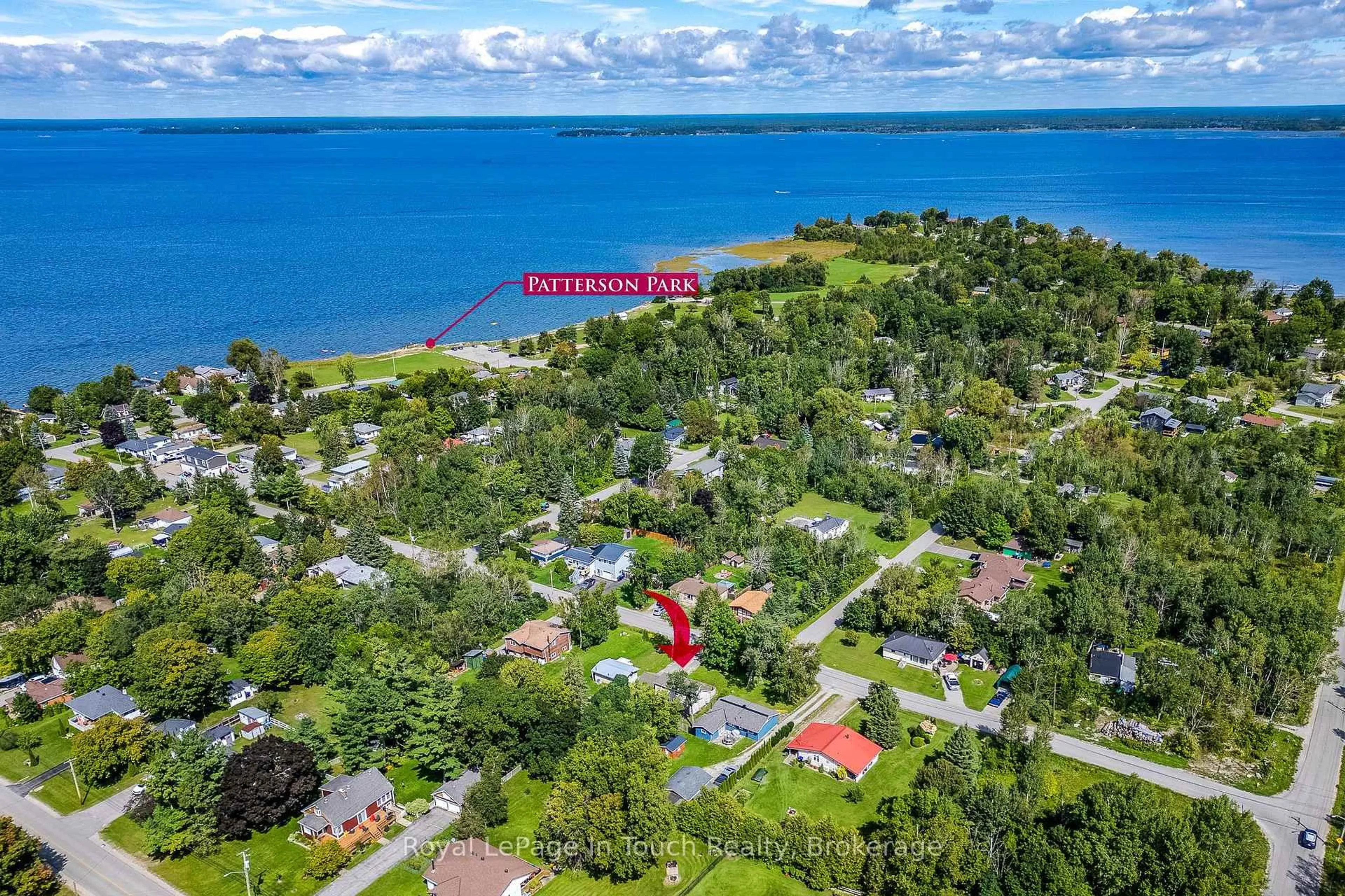 A pic from outside/outdoor area/front of a property/back of a property/a pic from drone, water/lake/river/ocean view for 198 Limestone Rd, Tay Ontario L0K 1R0