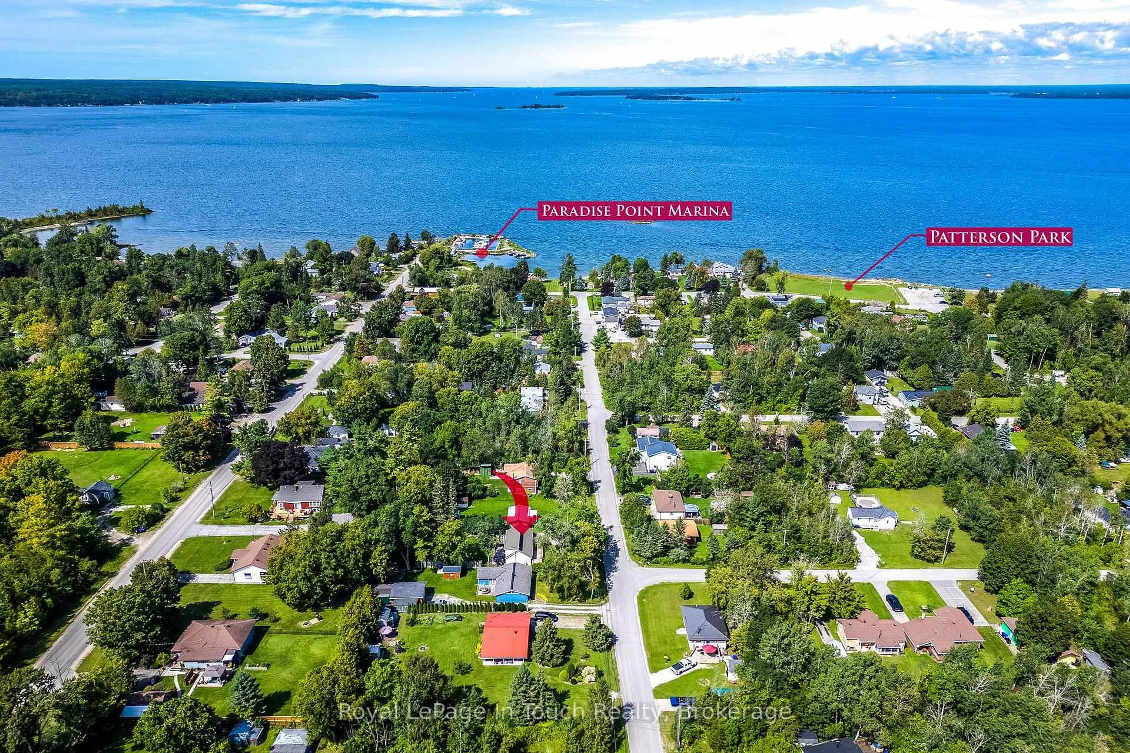A pic from outside/outdoor area/front of a property/back of a property/a pic from drone, water/lake/river/ocean view for 198 Limestone Rd, Tay Ontario L0K 1R0
