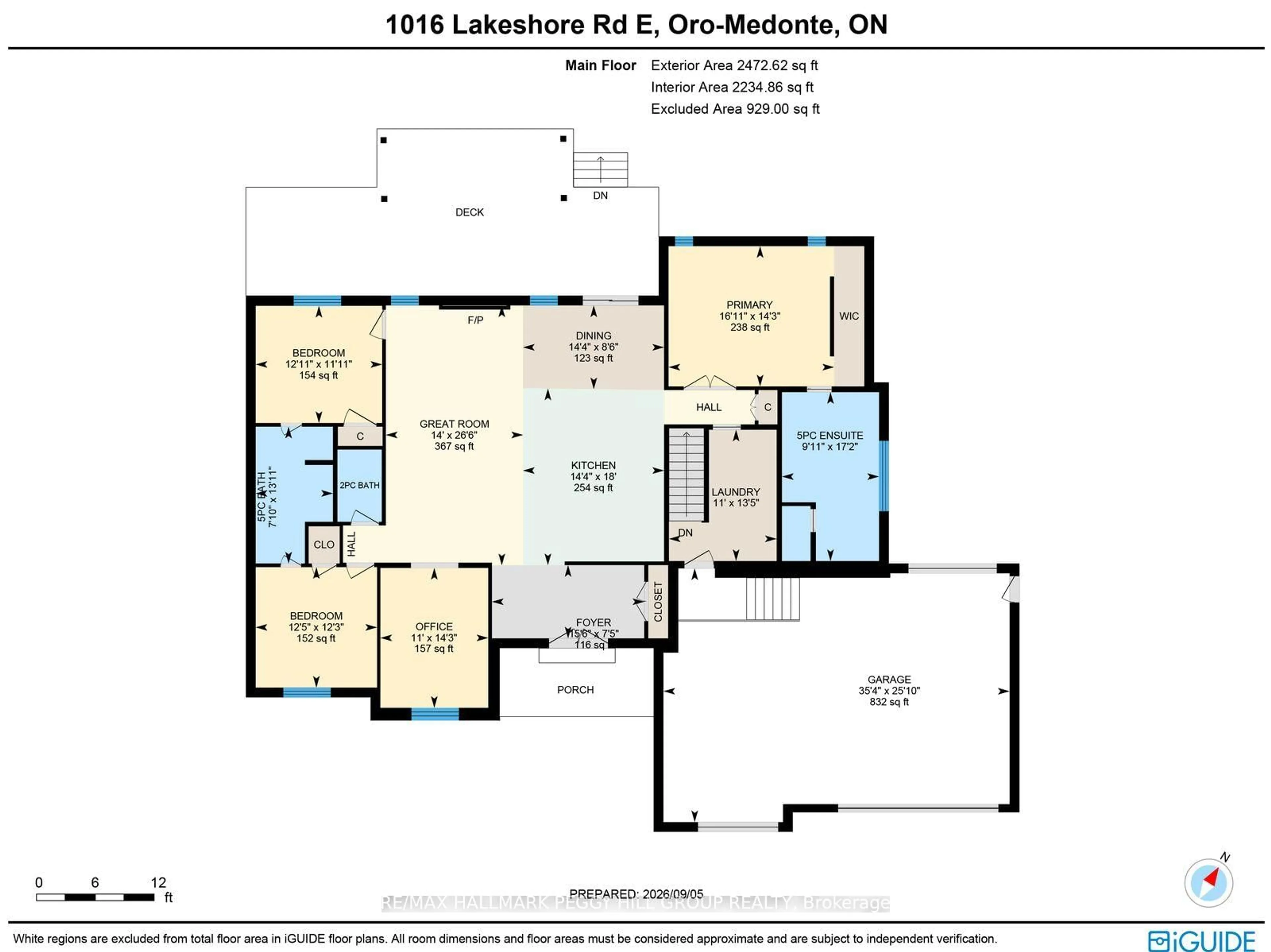 Floor plan for 1016 Lakeshore Rd, Oro-Medonte Ontario L0L 1T0
