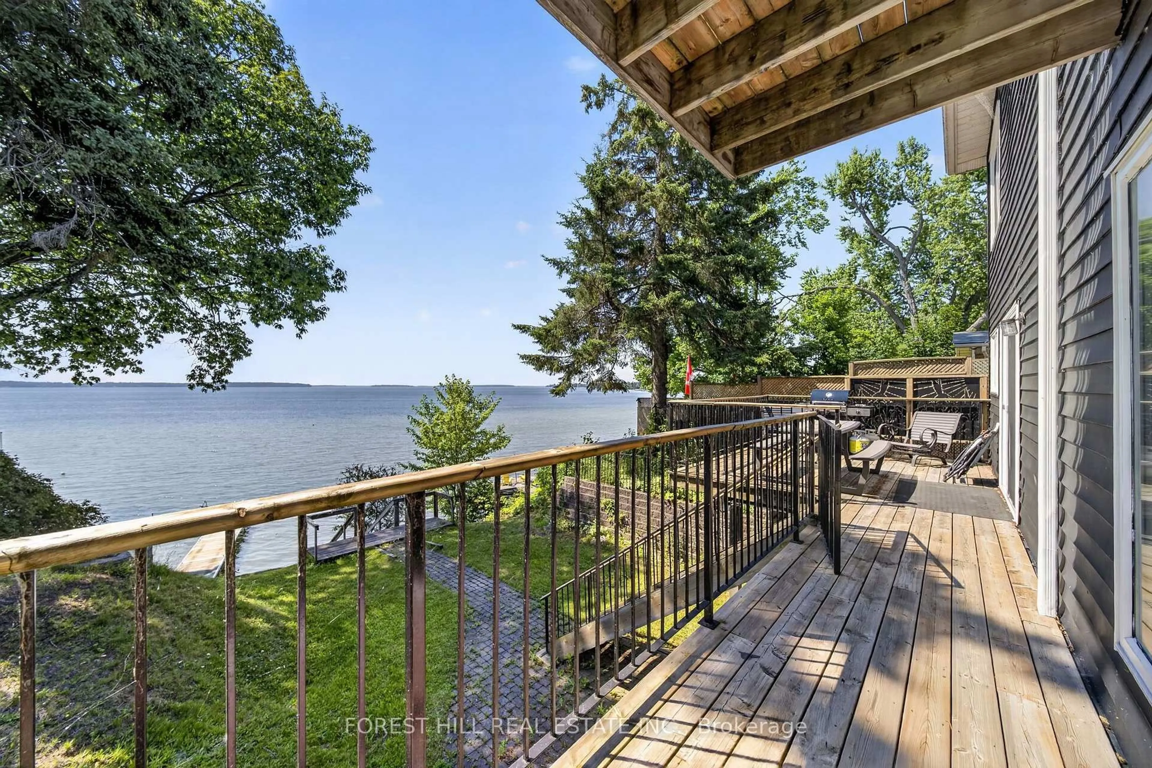 Patio, water/lake/river/ocean view for 2999 Lakeside Dr, Severn Ontario L3V 6H3