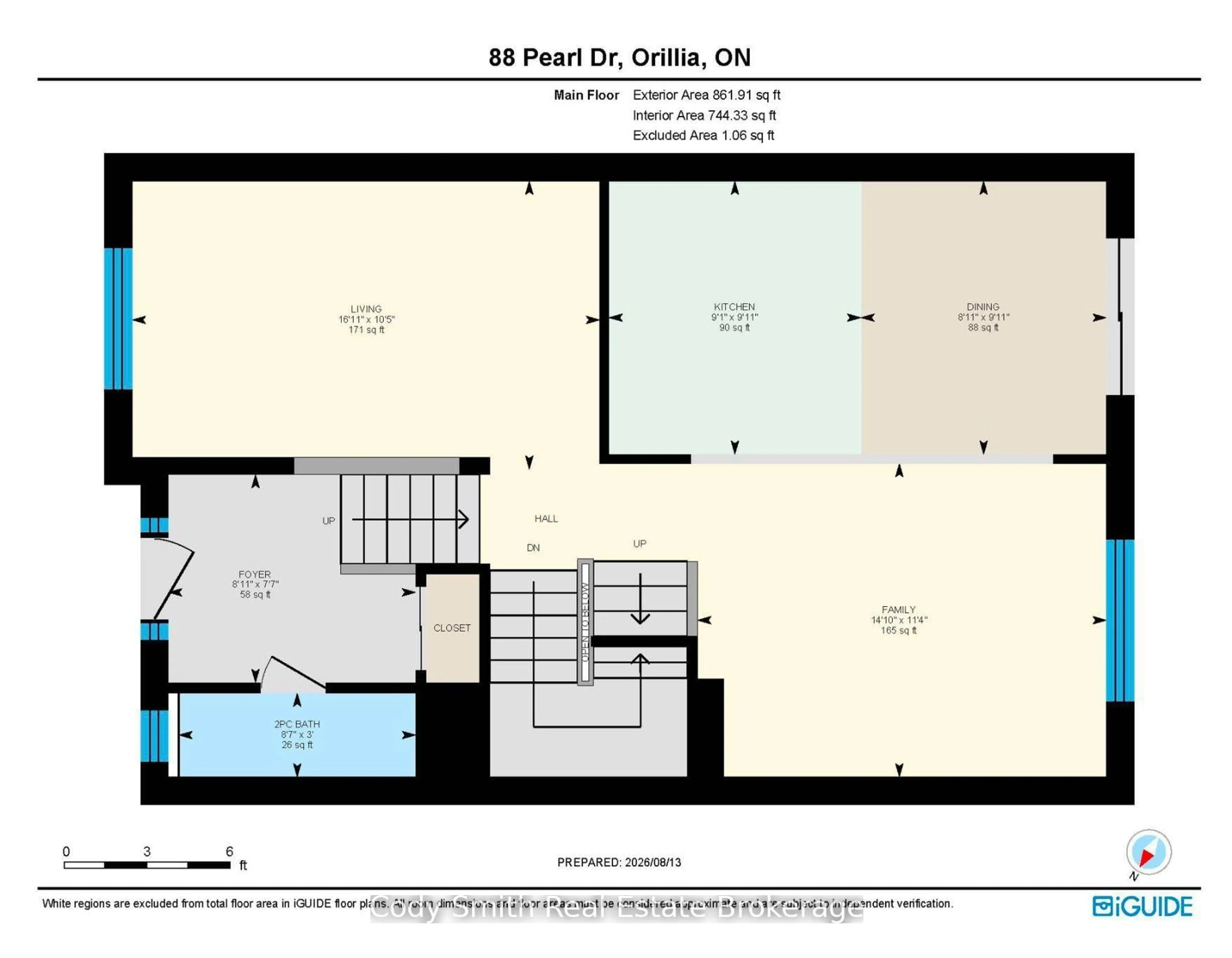 Floor plan for 88 Pearl Dr, Orillia Ontario L3V 0A6