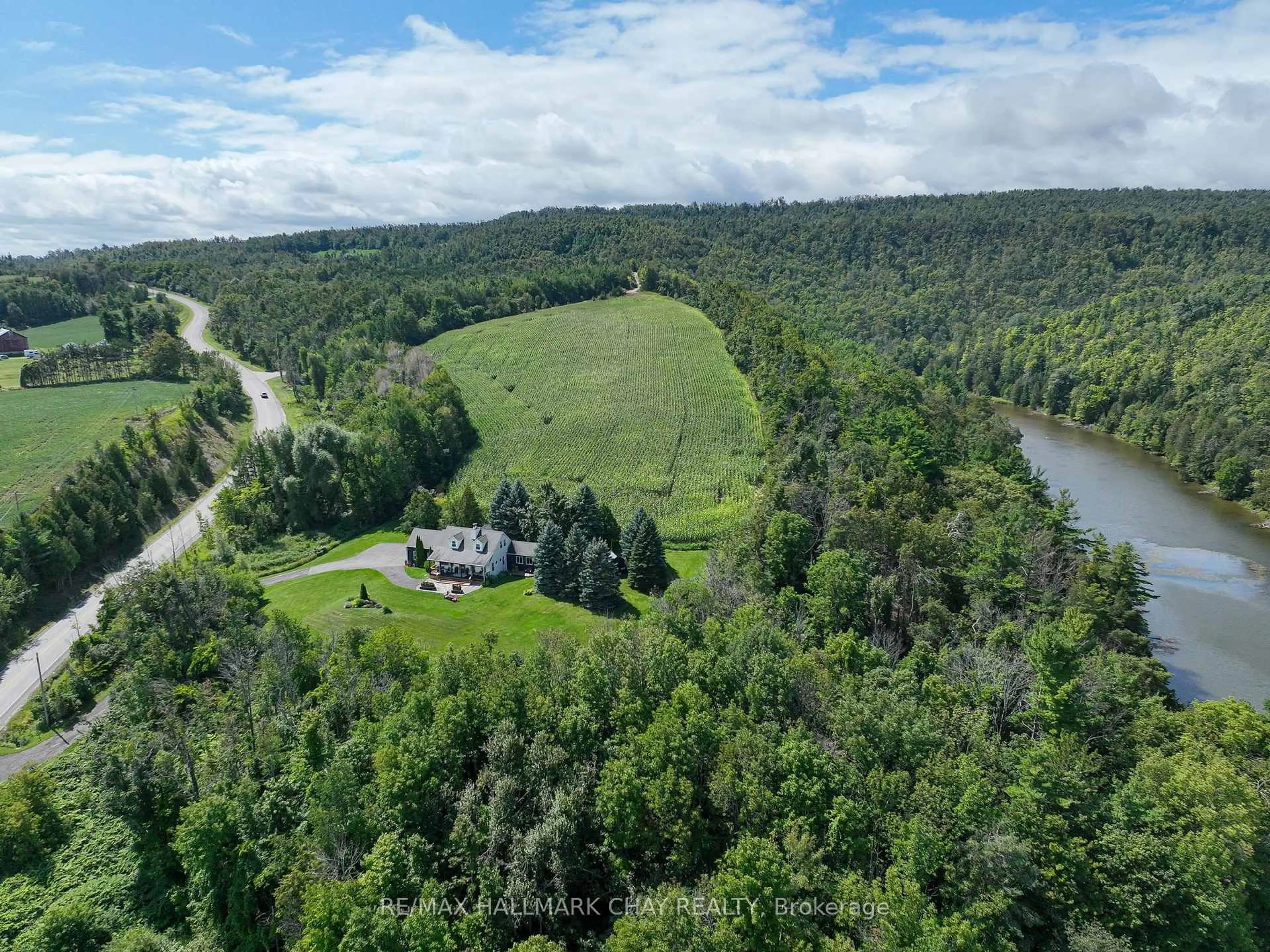 A pic from outside/outdoor area/front of a property/back of a property/a pic from drone, water/lake/river/ocean view for 2110 Concession 8 Rd, Clearview Ontario L0M 1L0