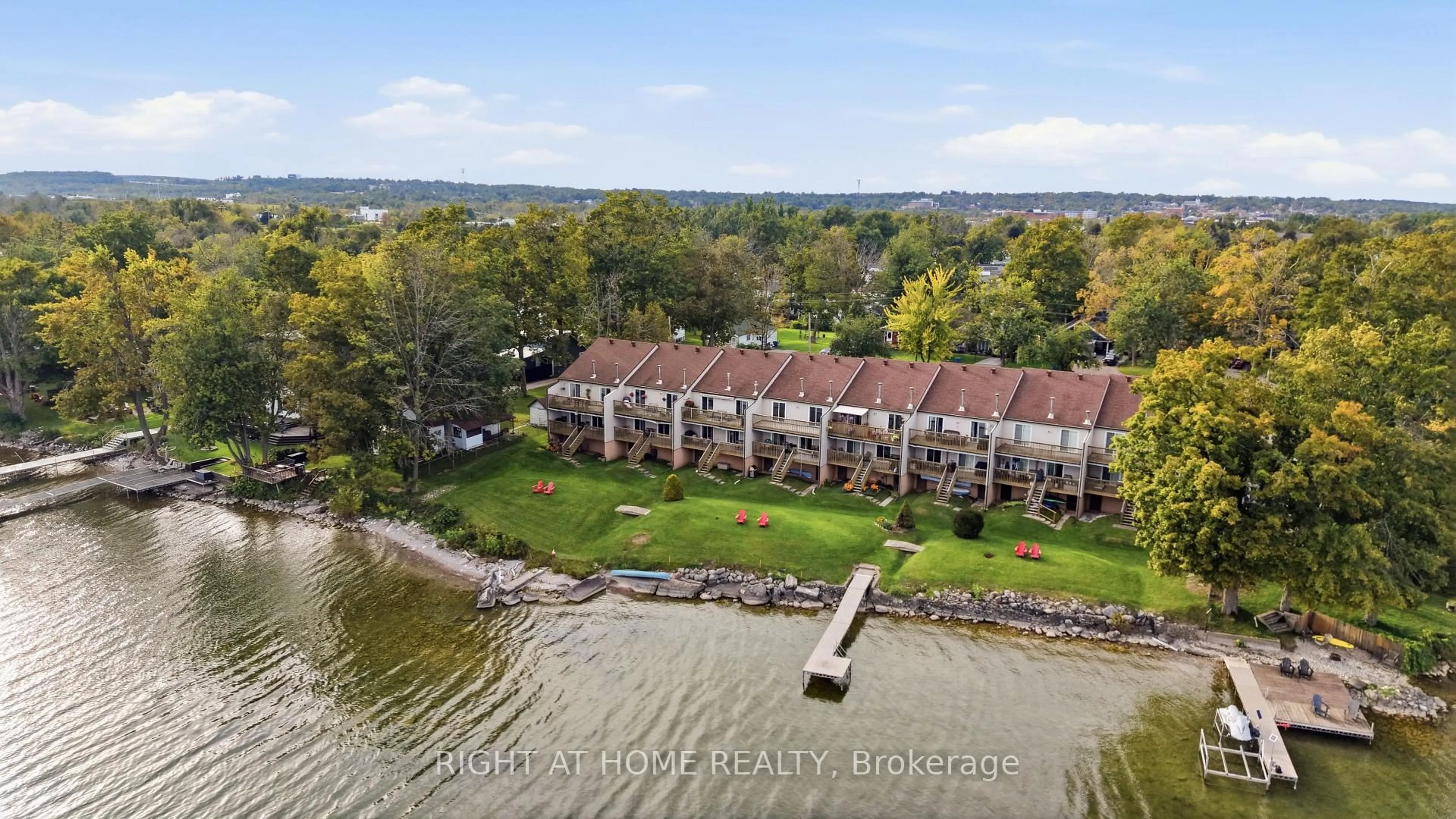 A pic from outside/outdoor area/front of a property/back of a property/a pic from drone, water/lake/river/ocean view for 43 Olive Cres #103, Orillia Ontario L3V 7M8