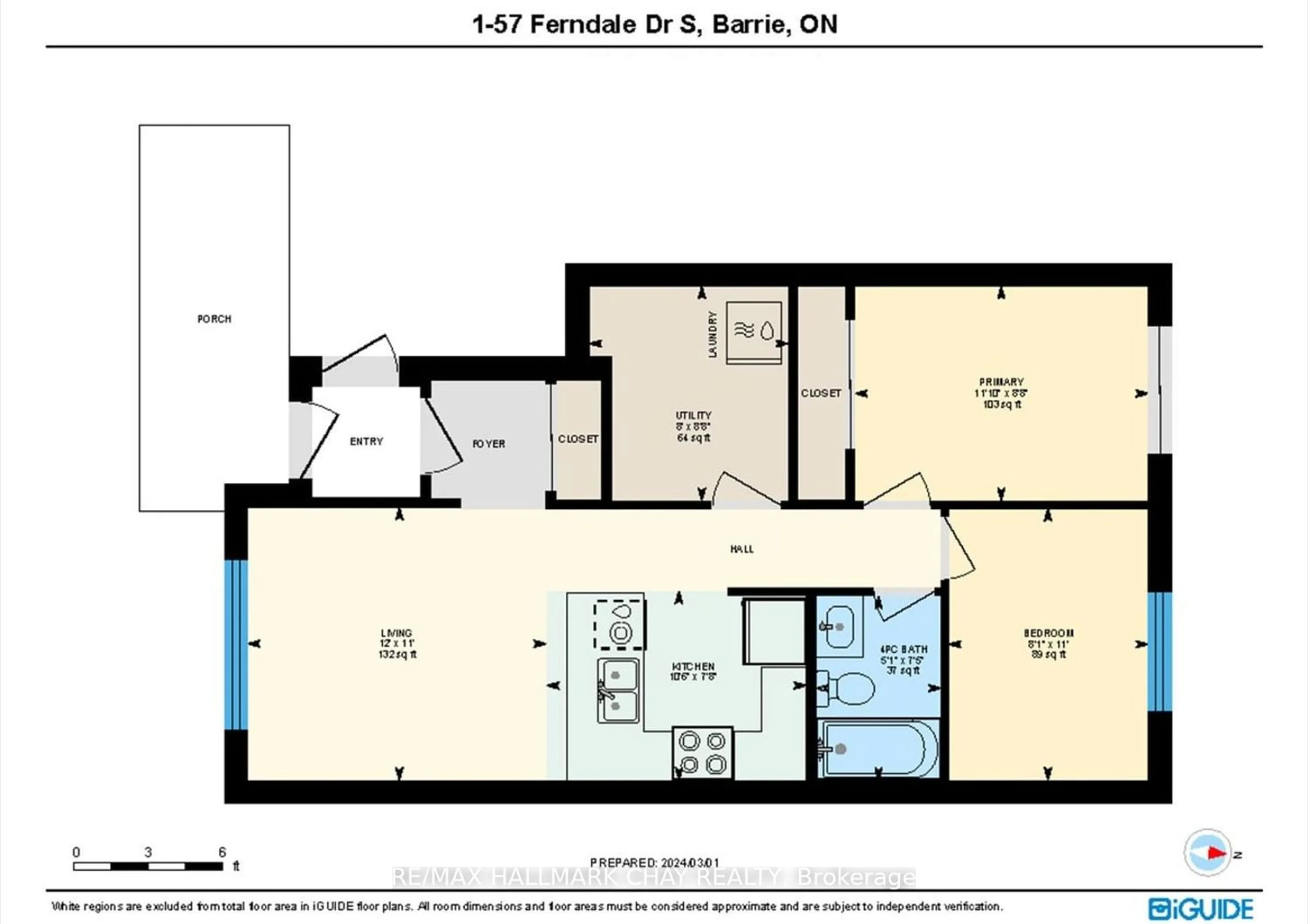 Floor plan for 57 Ferndale Dr #1, Barrie Ontario L4N 5W9