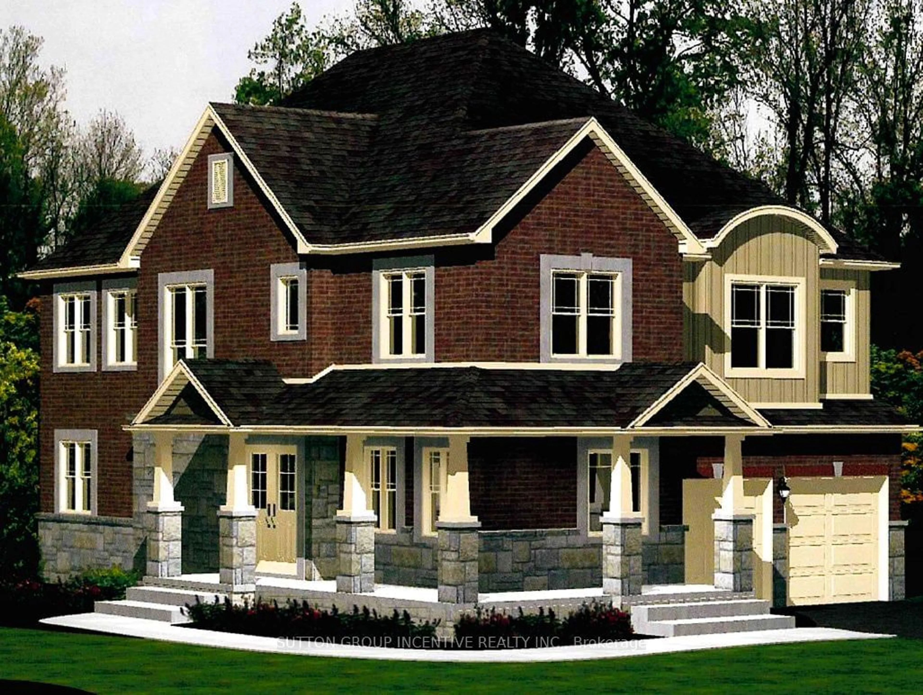 Home with brick exterior material for Lot 1 Monarch Dr, Orillia Ontario L3V 8M8