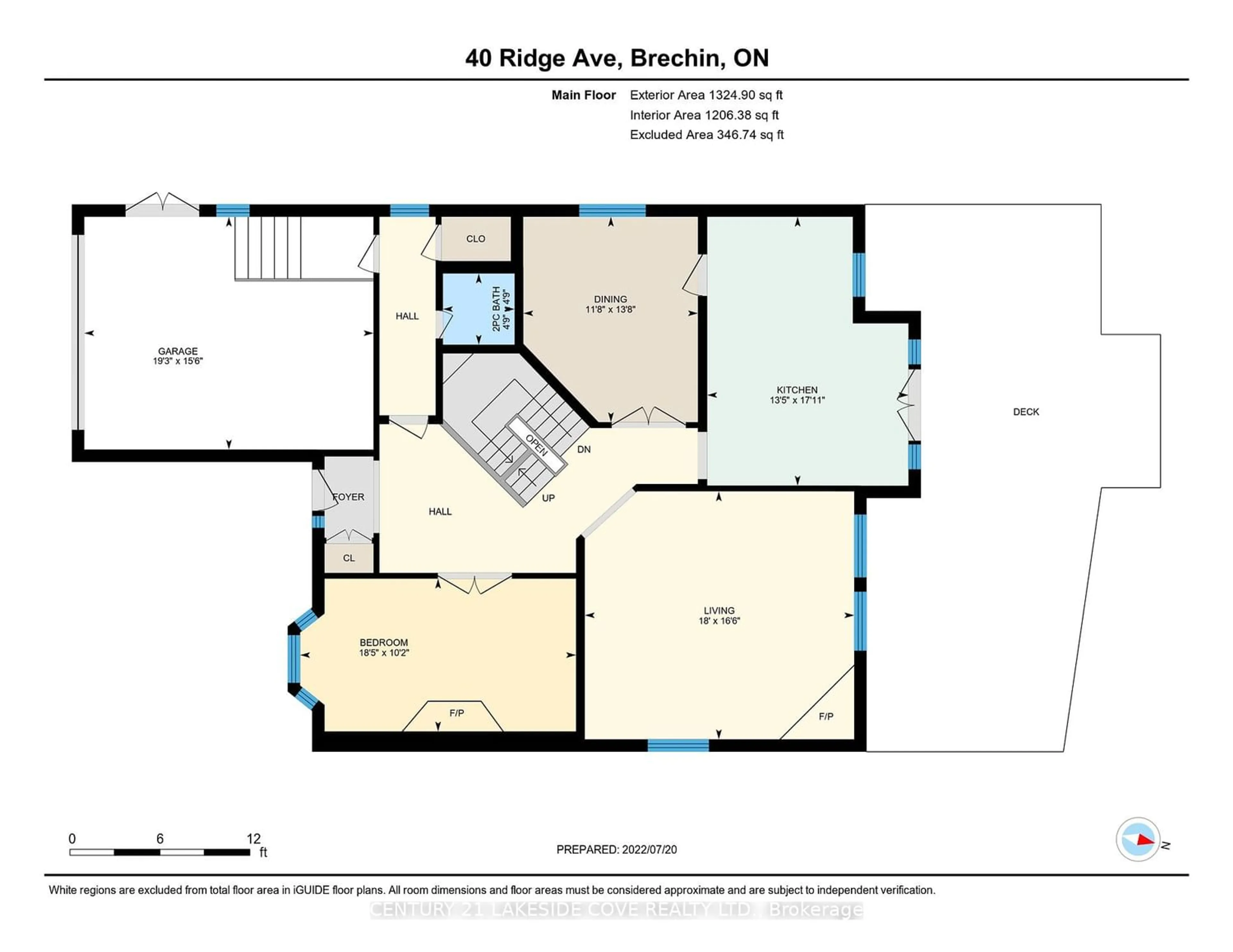 Floor plan for 40 Ridge Ave, Ramara Ontario L0K 1B0