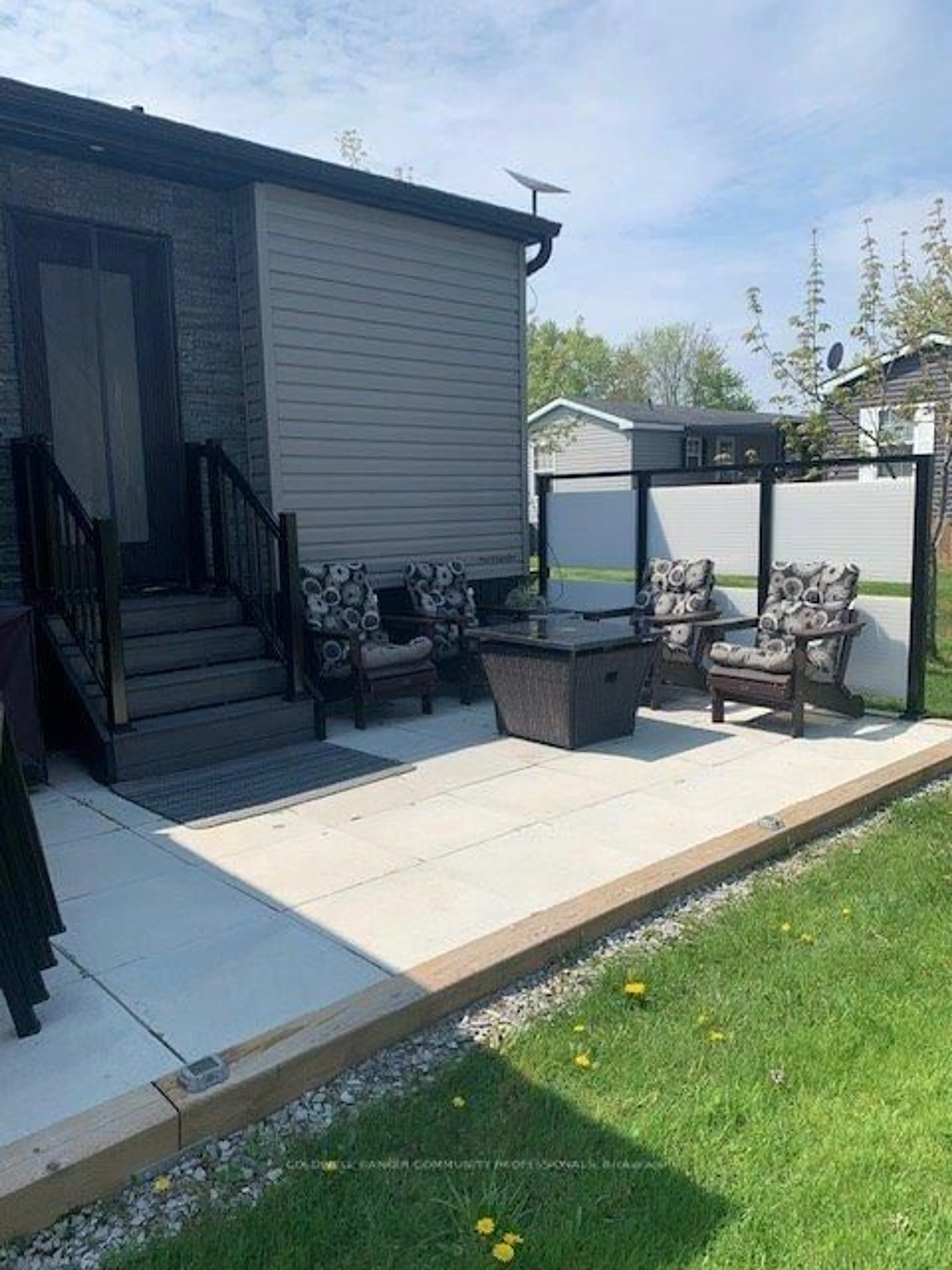 Patio, the fenced backyard for 3500 Lauderdale Pt Cres #31, Severn Ontario P0E 1N0